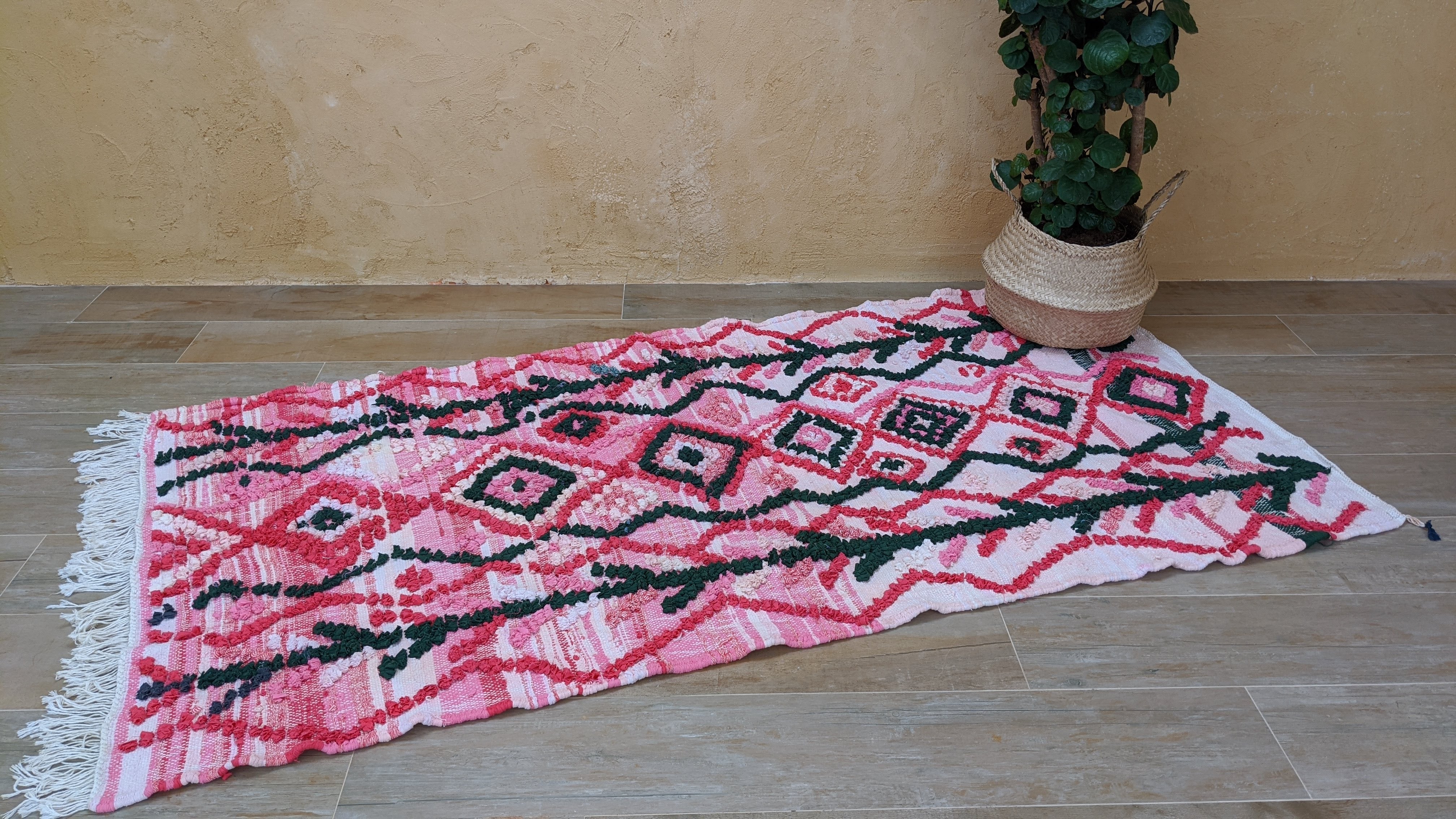 Boucherouite Rug, 200 x 100 cm || 6.56 x 3.28 feet - Image 3