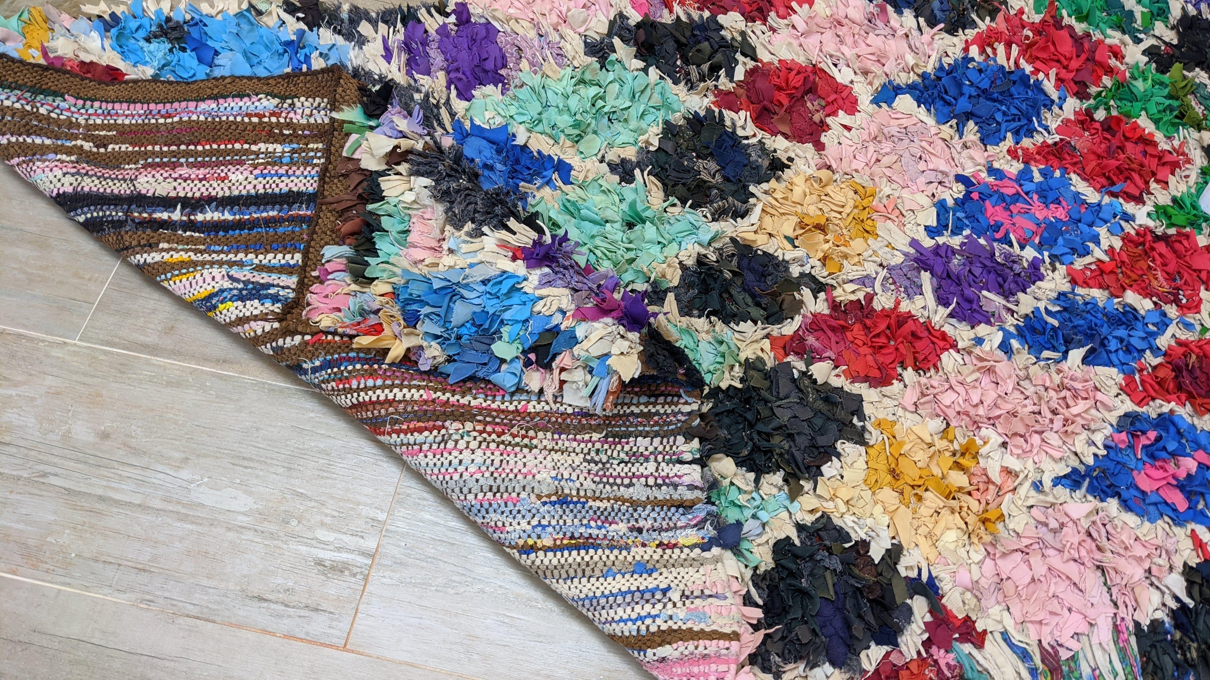 Vintage Boucherouite Rug, 200 x 80 cm || 6.56 x 2.62 feet - Image 10