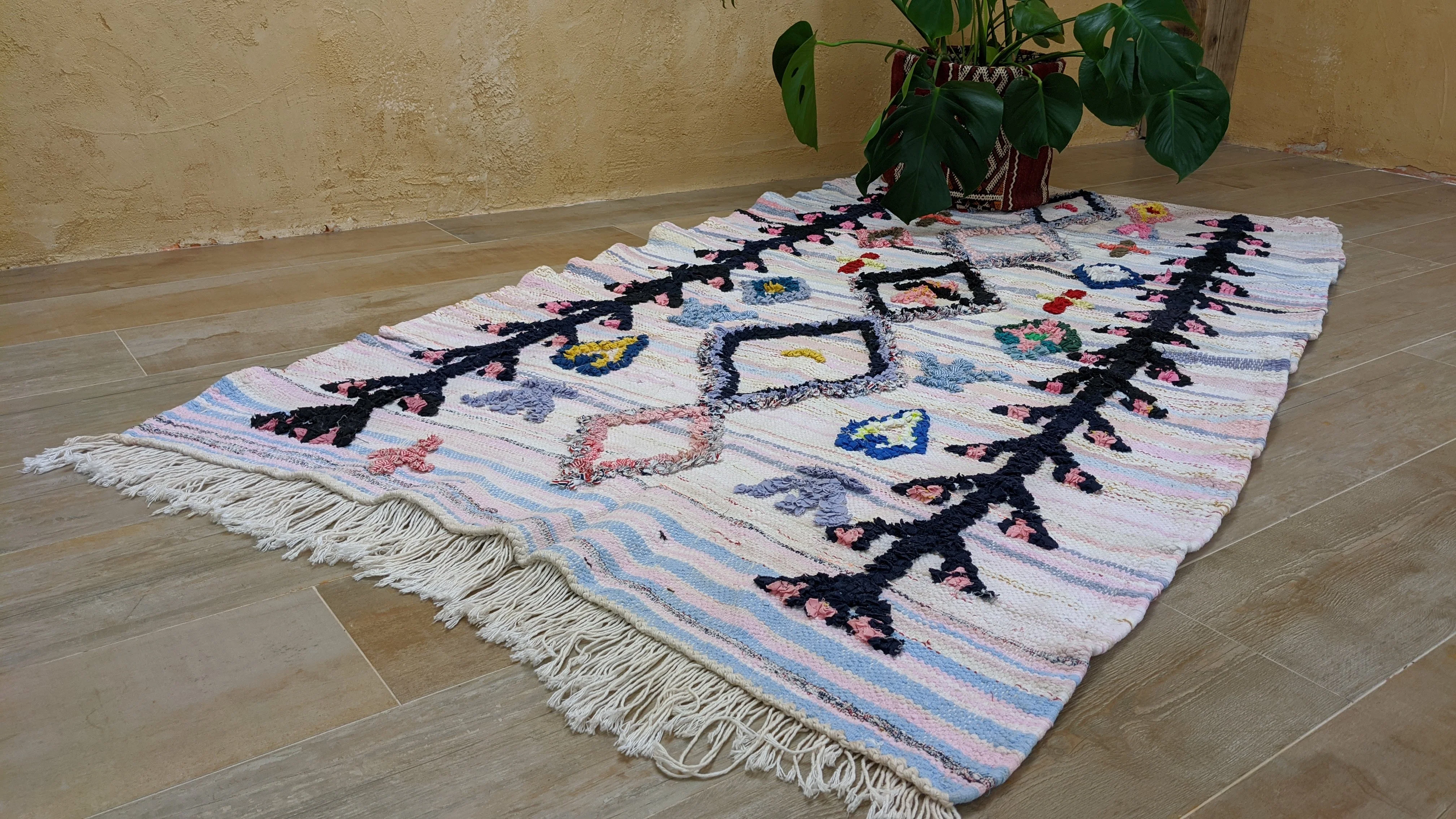 Boucherouite Rug, 205 x 110 cm || 6.73 x 3.61 feet - Image 8