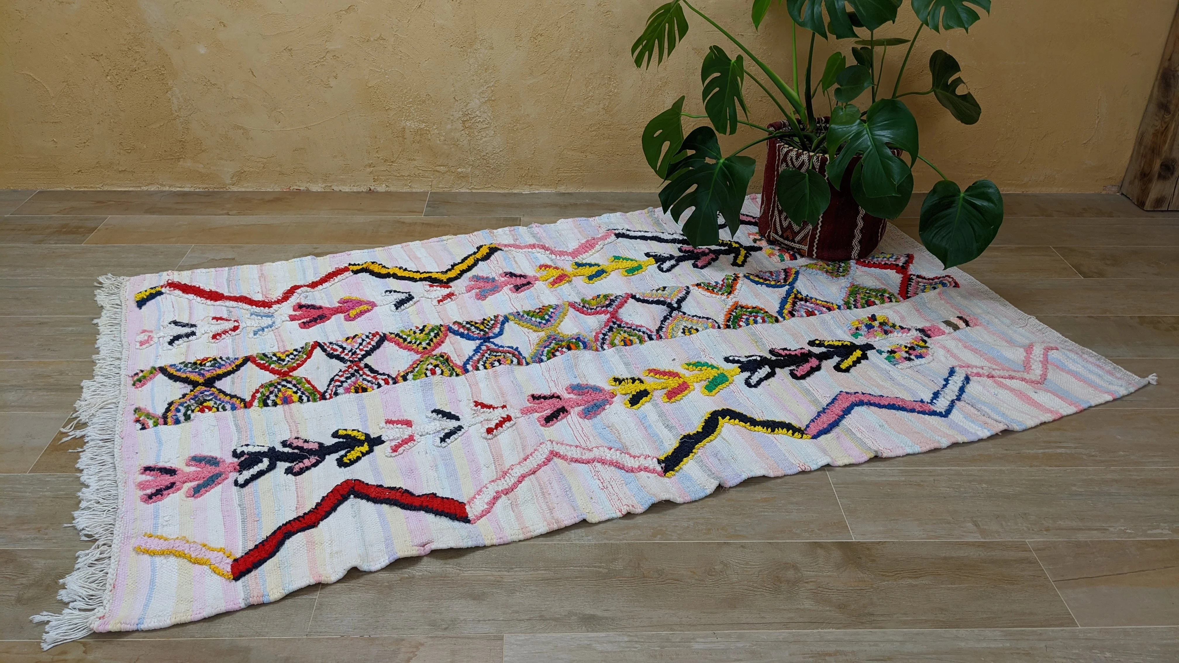 Boucherouite Rug, 210 x 120 cm || 6.89 x 3.94 feet - Image 3