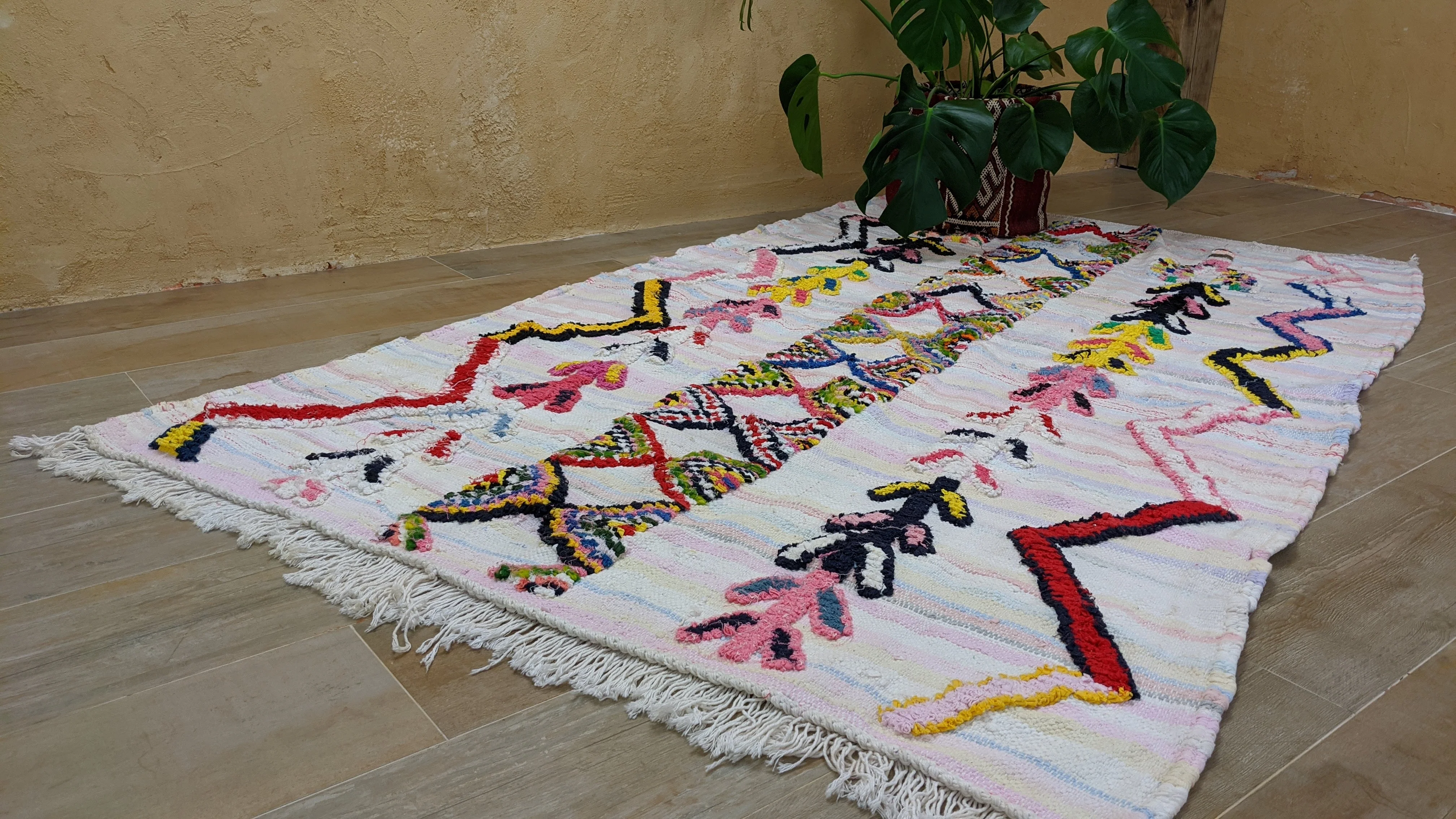 Boucherouite Rug, 210 x 120 cm || 6.89 x 3.94 feet - Image 7
