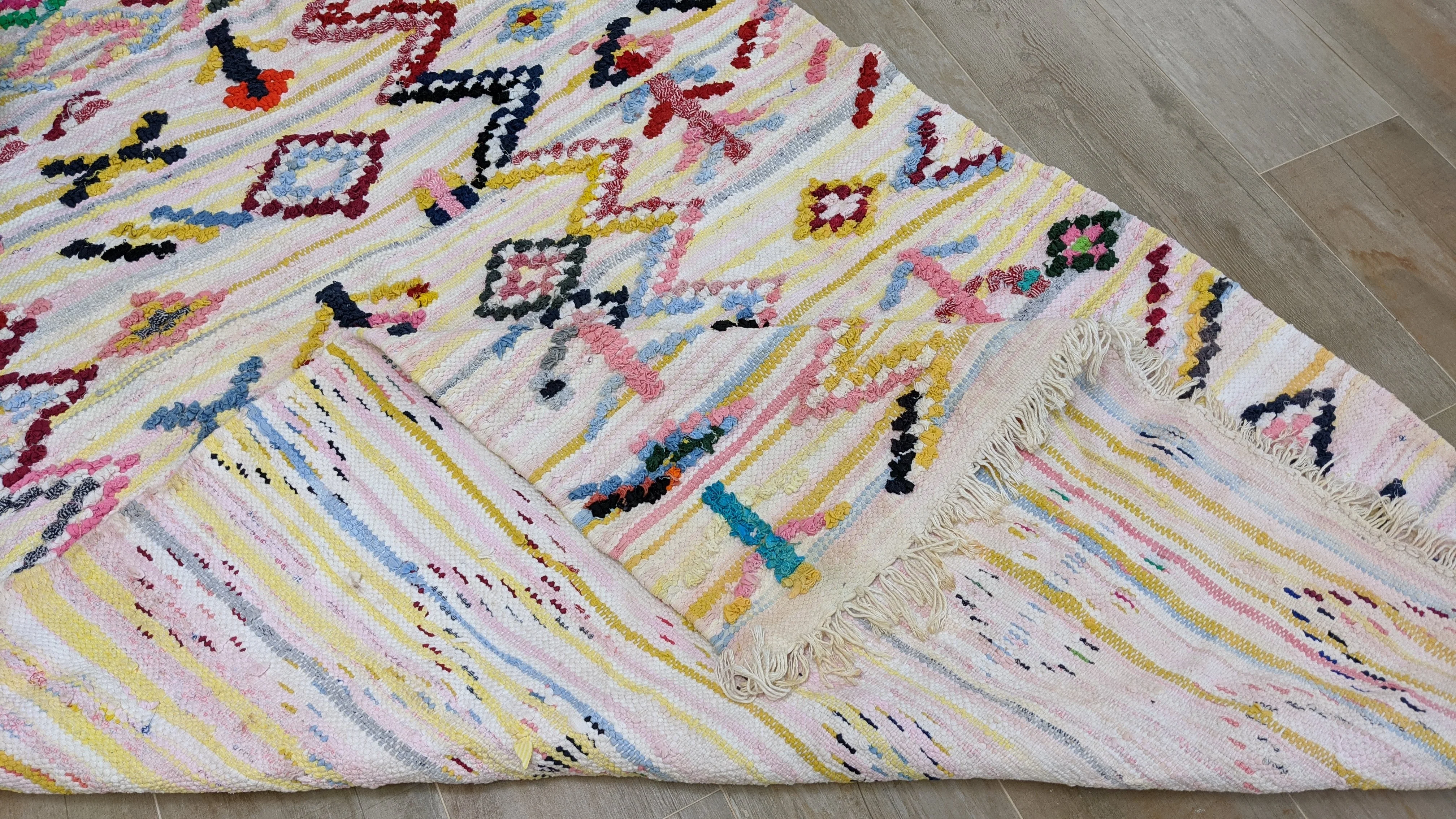 Boucherouite Rug, 215 x 120 cm || 7.05 x 3.94 feet - Image 6