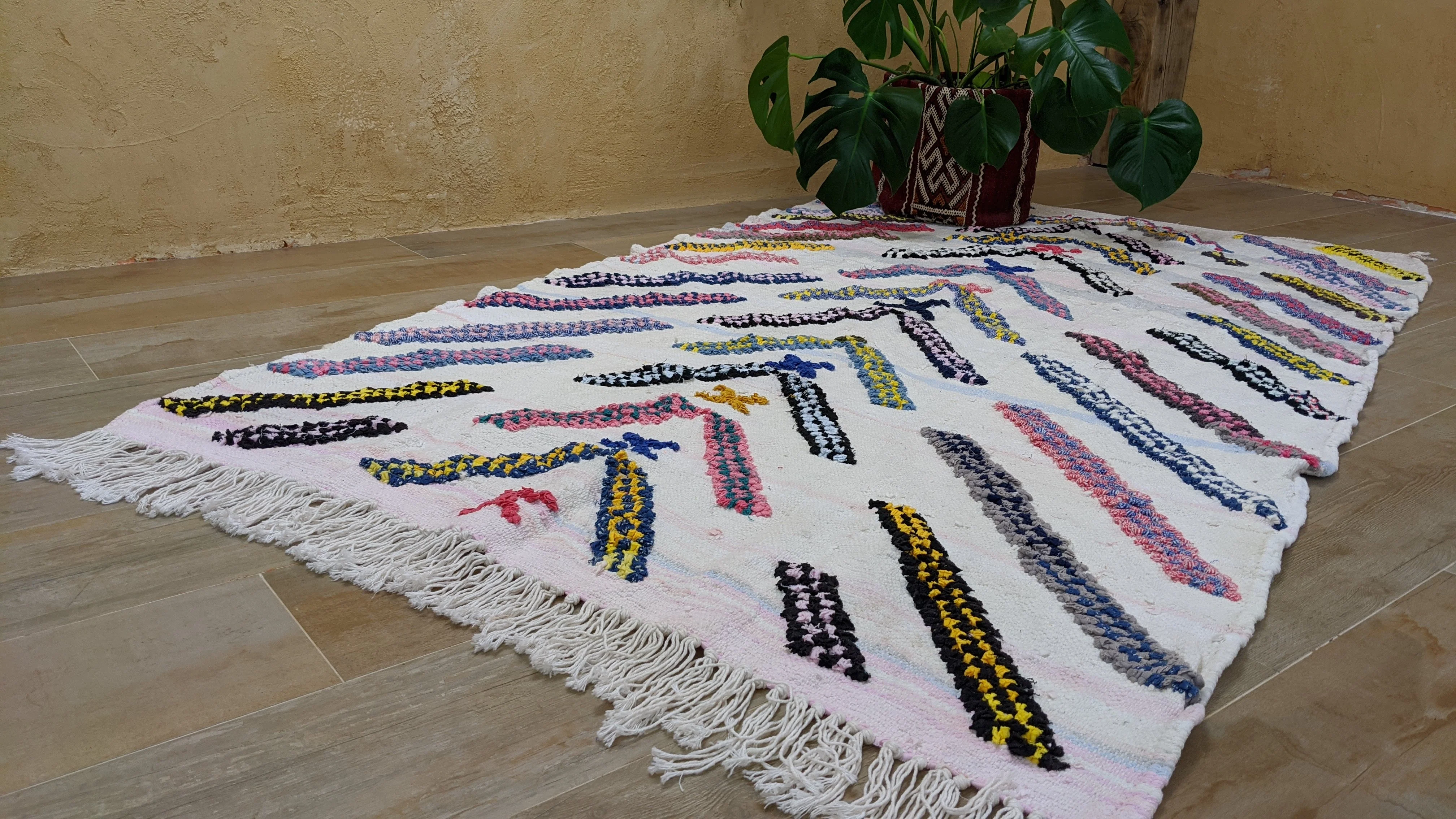 Boucherouite Rug, 215 x 120 cm || 7.05 x 3.94 feet - Image 6