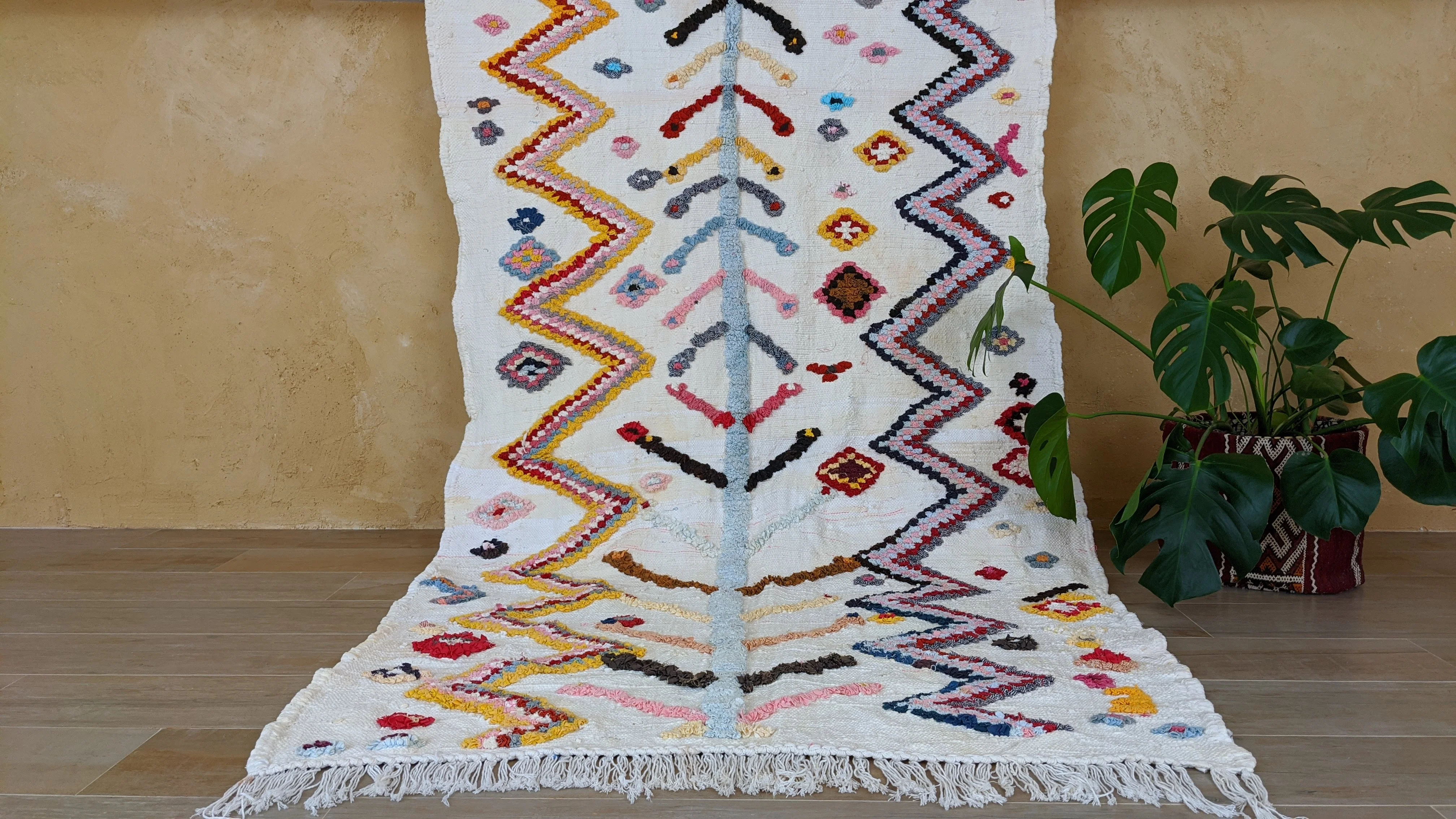 Boucherouite Rug, 215 x 125 cm || 7.05 x 4.1 feet