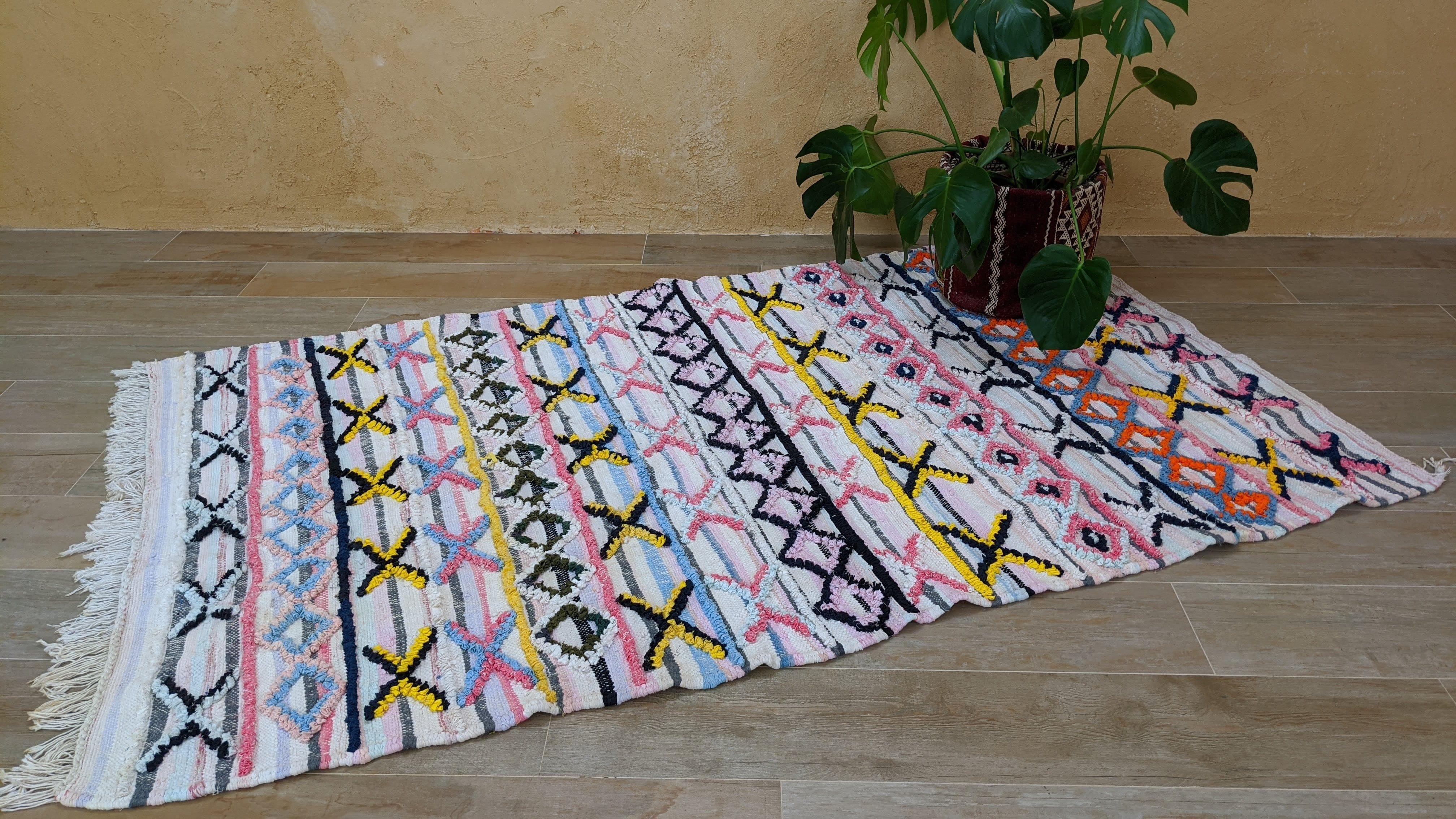 Boucherouite Rug, 215 x 125 cm || 7.05 x 4.1 feet - Image 6