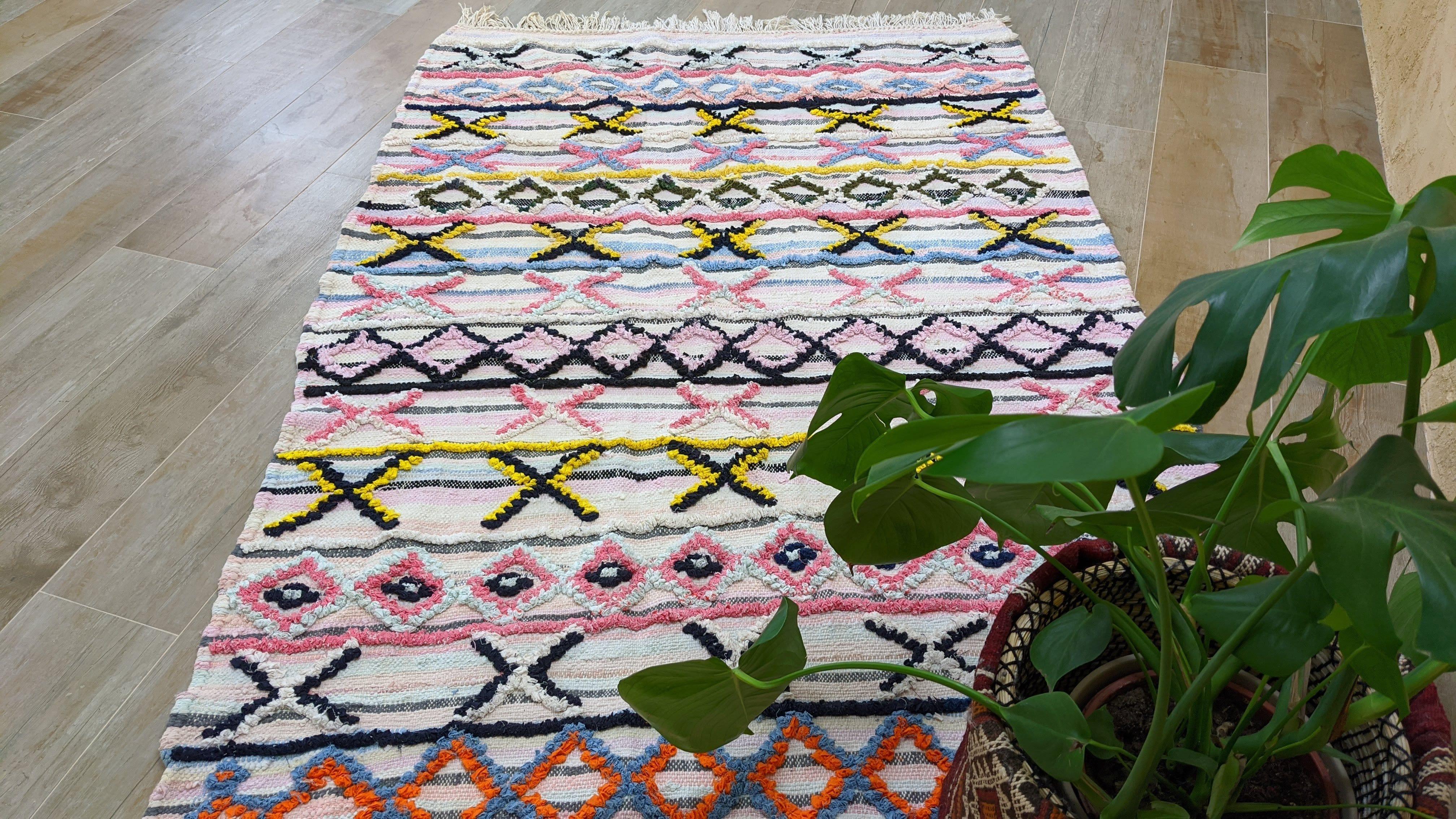 Boucherouite Rug, 215 x 125 cm || 7.05 x 4.1 feet - Image 8