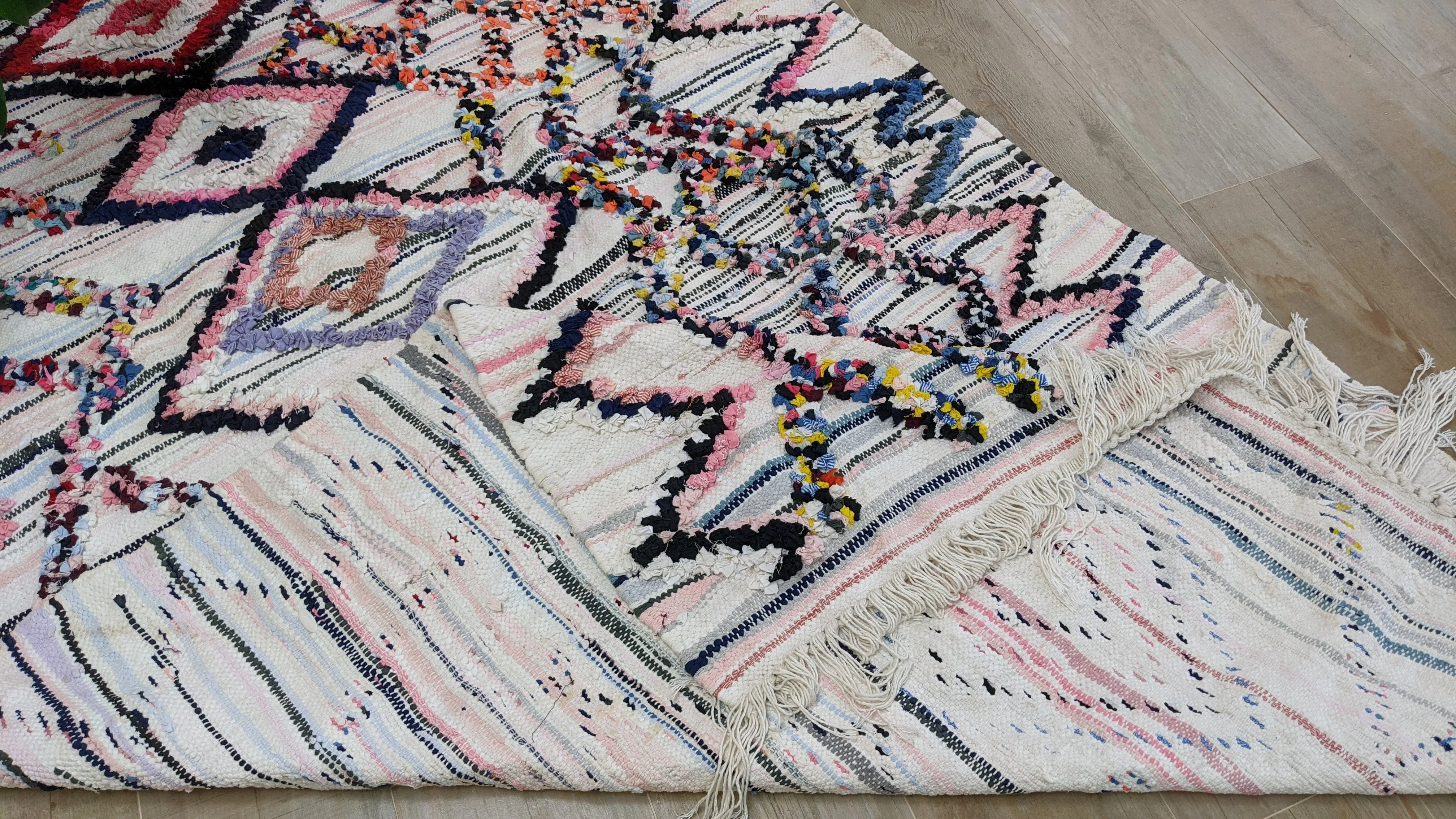 Boucherouite Rug, 215 x 130 cm || 7.05 x 4.27 feet - Image 7