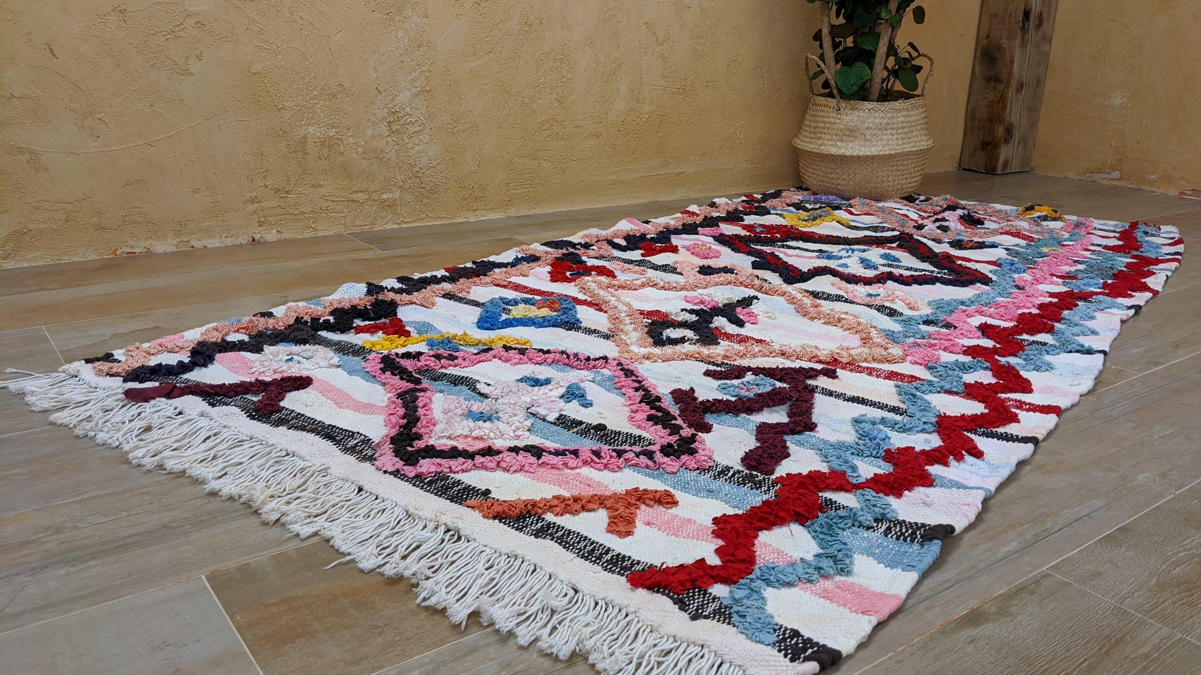 Boucherouite Rug, 220 x 105 cm || 7.22 x 3.44 feet - Image 12