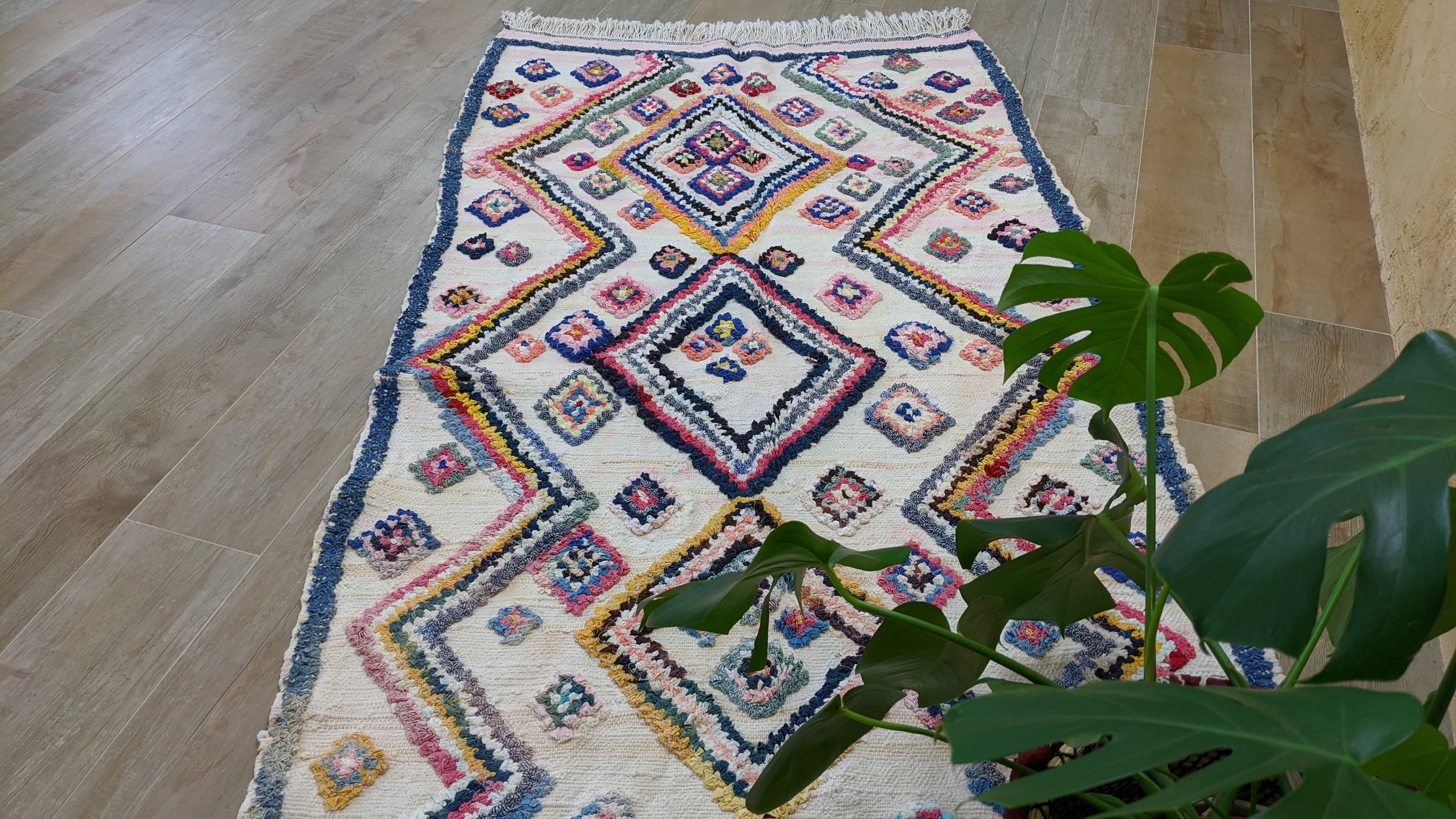 Boucherouite Rug, 220 x 110 cm || 7.22 x 3.61 feet - Image 5