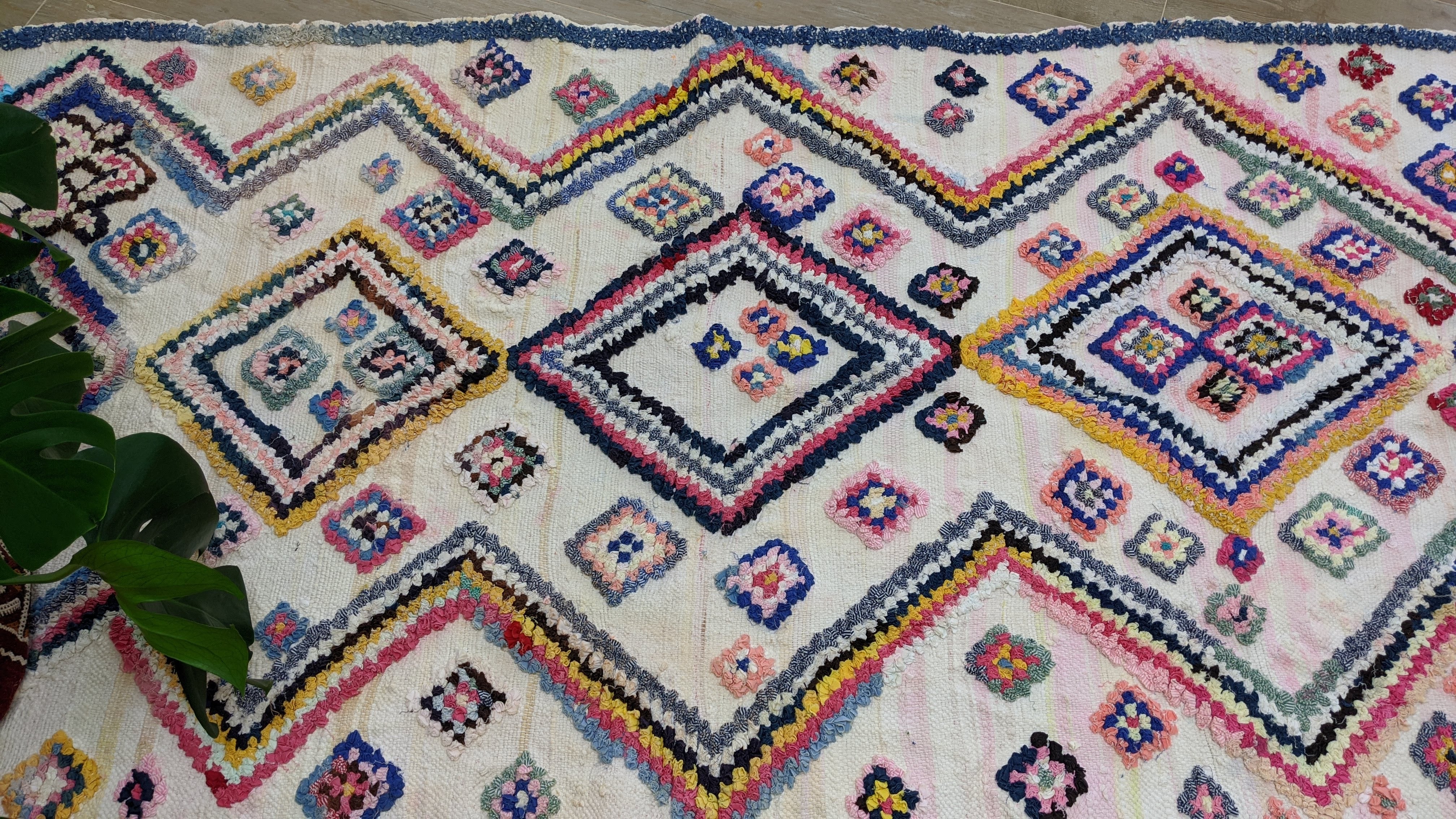 Boucherouite Rug, 220 x 110 cm || 7.22 x 3.61 feet - Image 6