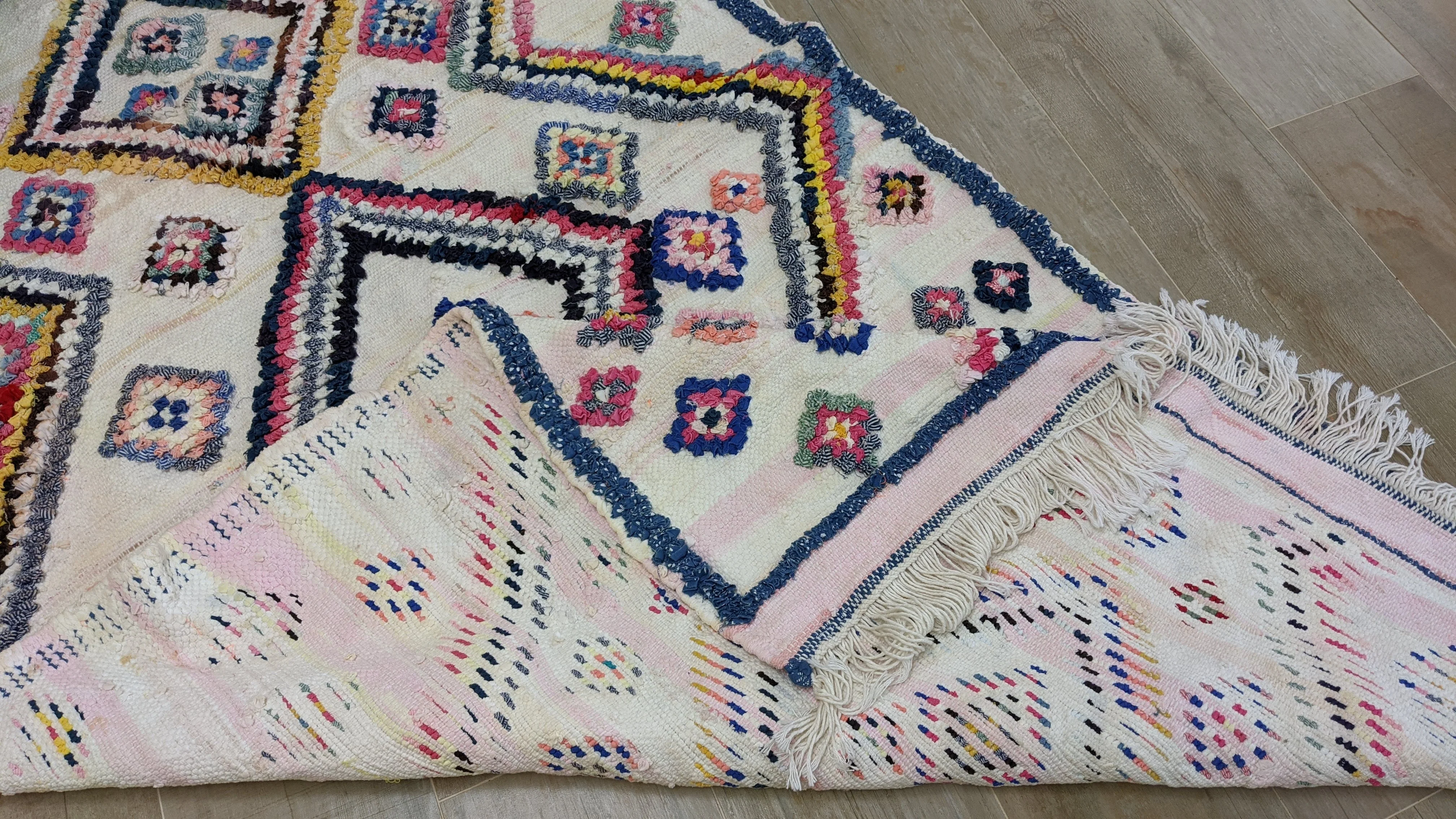 Boucherouite Rug, 220 x 110 cm || 7.22 x 3.61 feet - Image 7