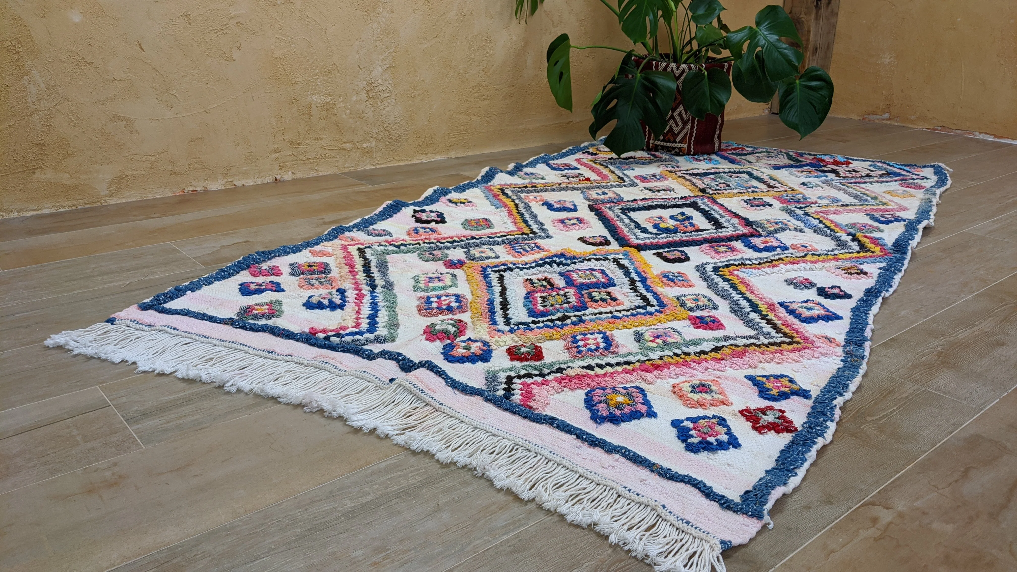Boucherouite Rug, 220 x 110 cm || 7.22 x 3.61 feet - Image 8