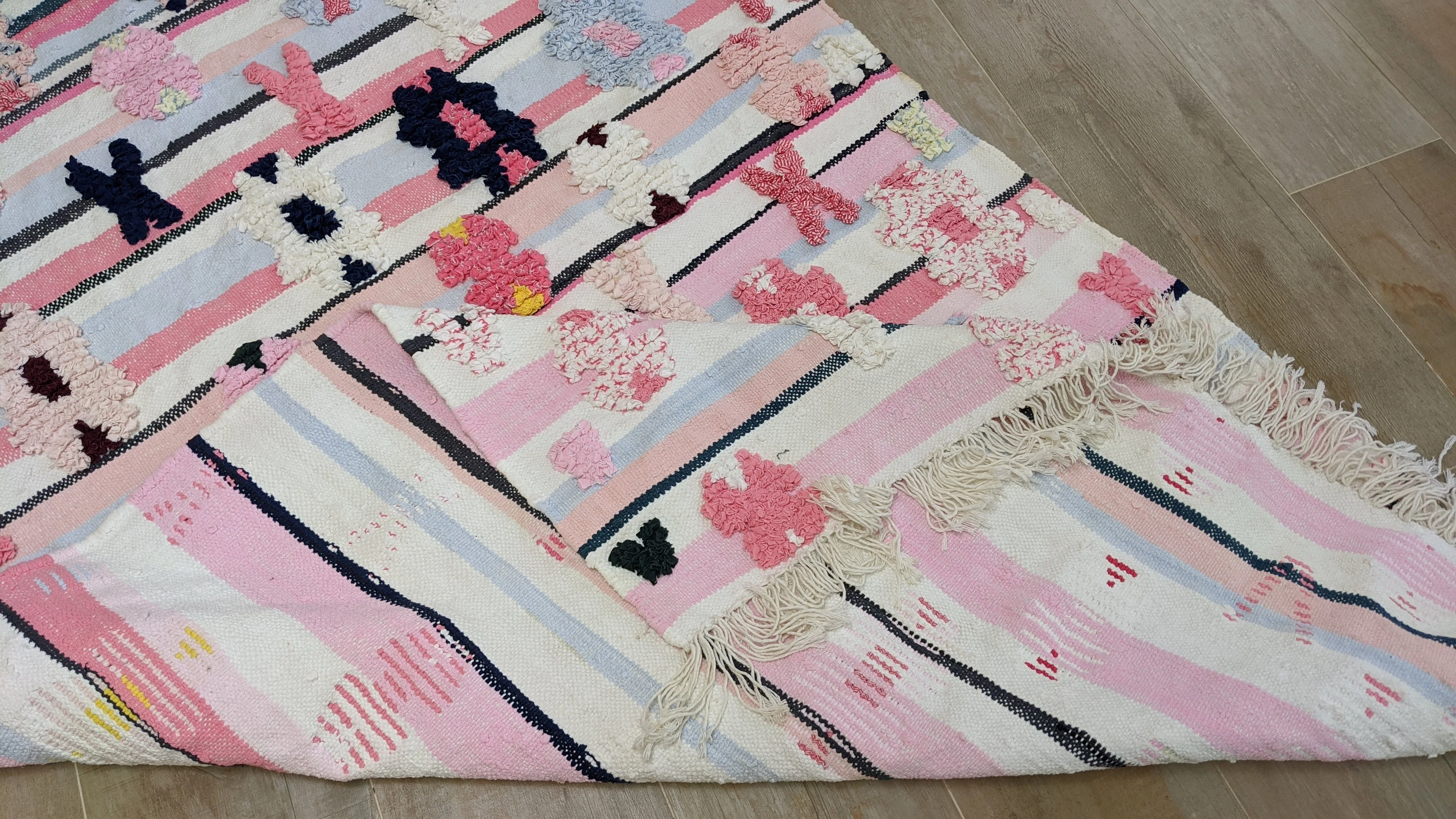Boucherouite Rug, 220 x 115 cm || 7.22 x 3.77 feet - Image 6