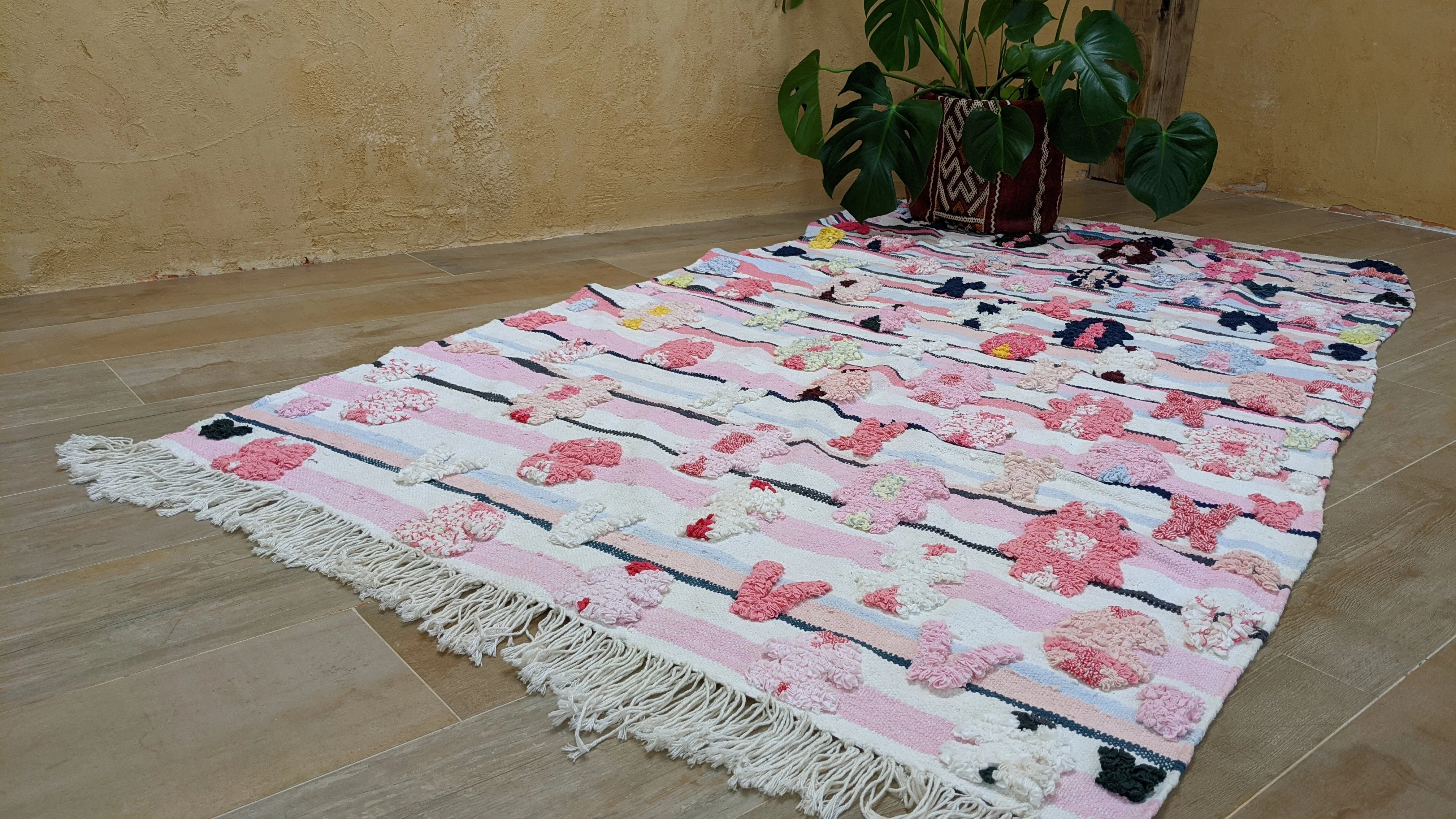 Boucherouite Rug, 220 x 115 cm || 7.22 x 3.77 feet - Image 7