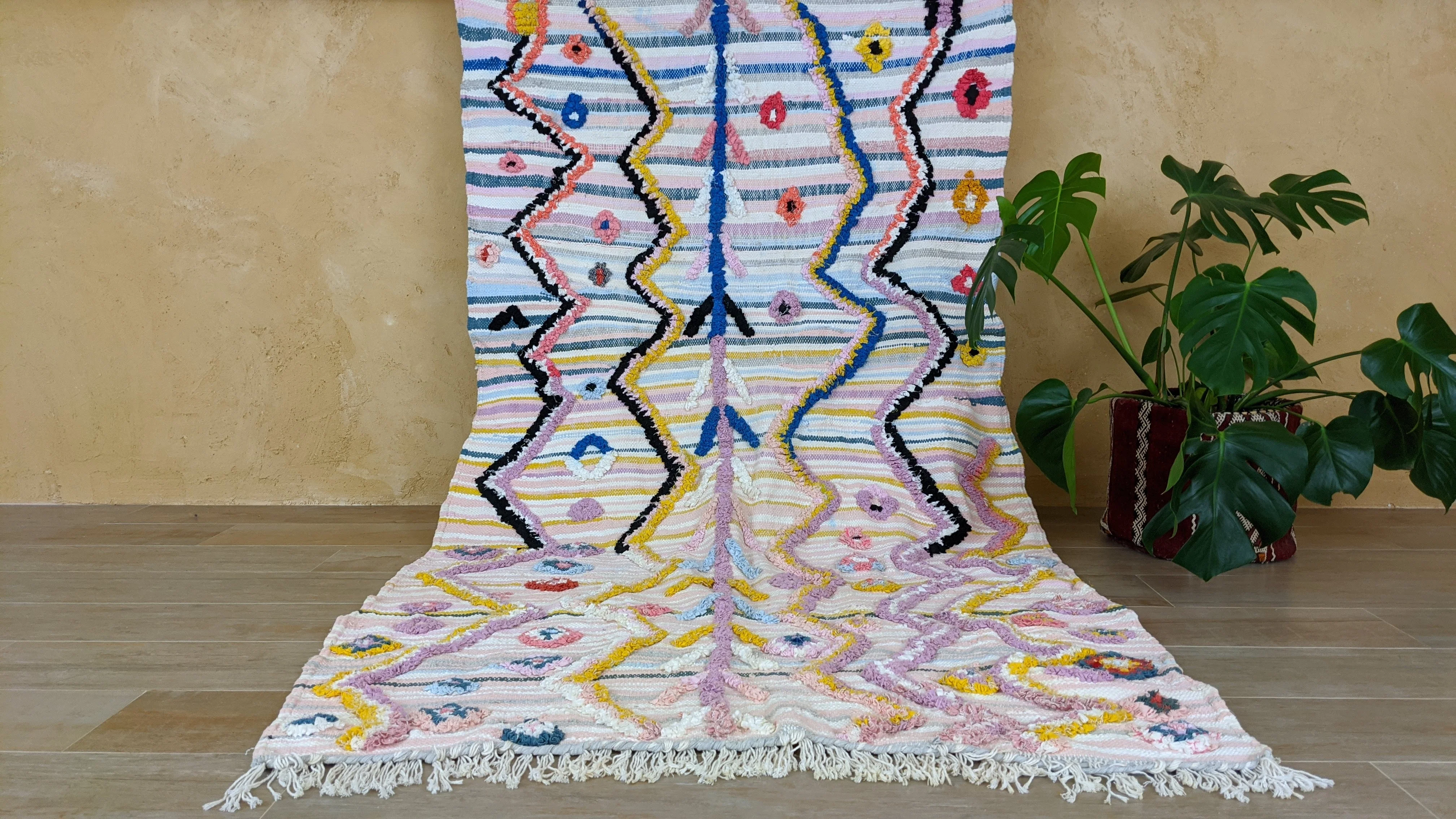 Boucherouite Rug, 220 x 120 cm || 7.22 x 3.94 feet