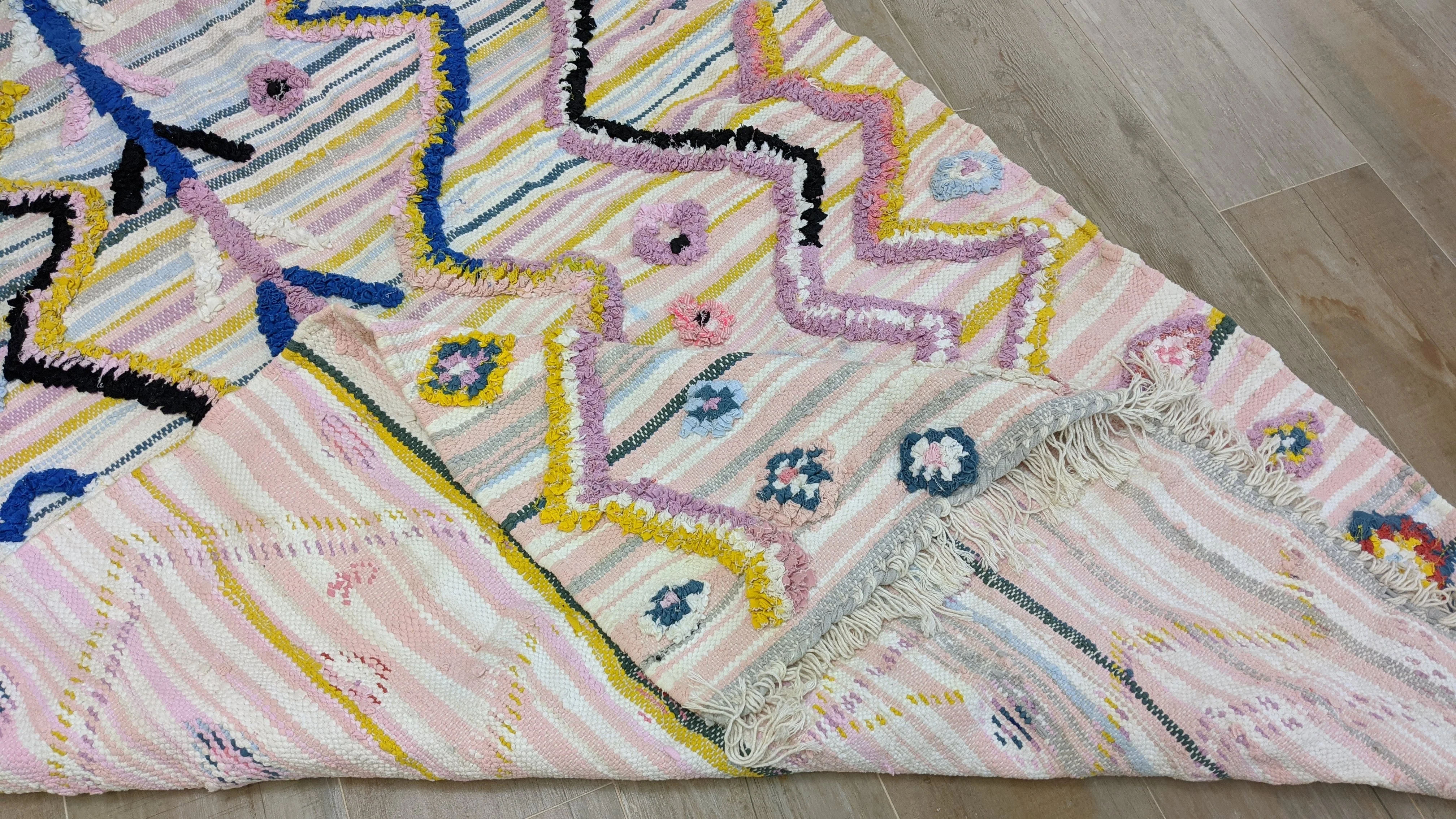 Boucherouite Rug, 220 x 120 cm || 7.22 x 3.94 feet - Image 6