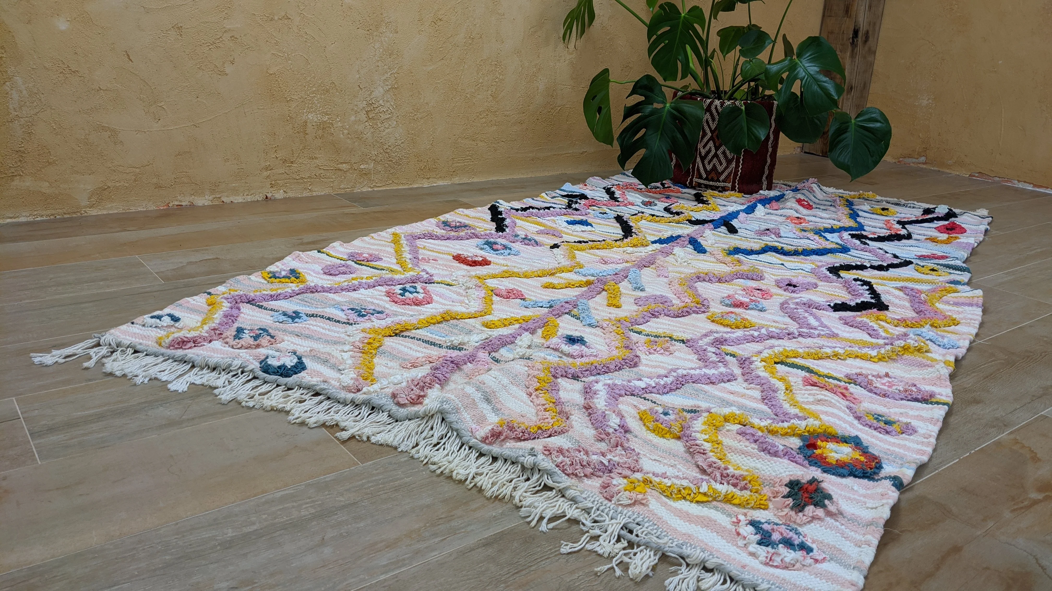 Boucherouite Rug, 220 x 120 cm || 7.22 x 3.94 feet - Image 7