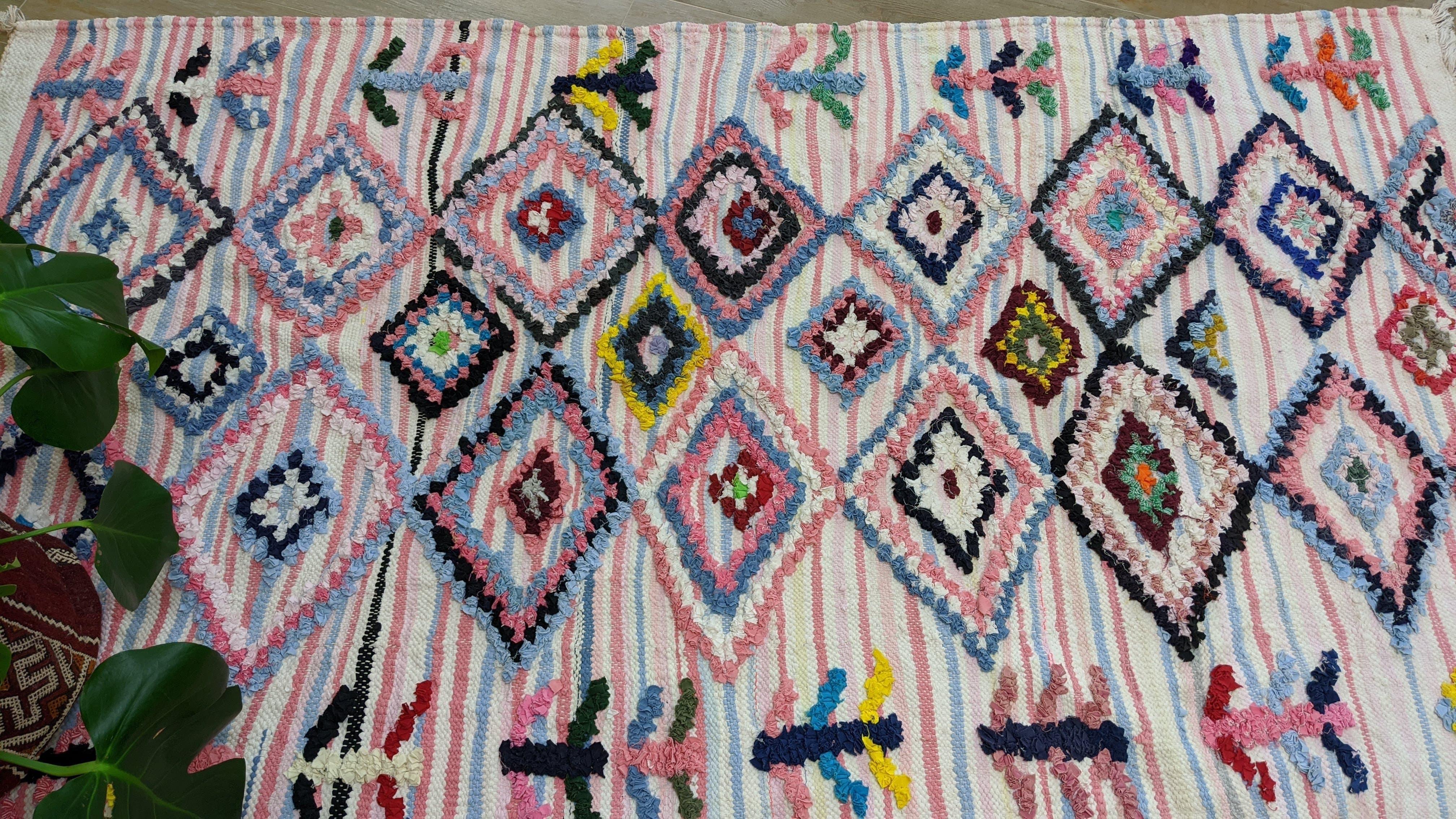 Boucherouite Rug, 220 x 120 cm || 7.22 x 3.94 feet - Image 10