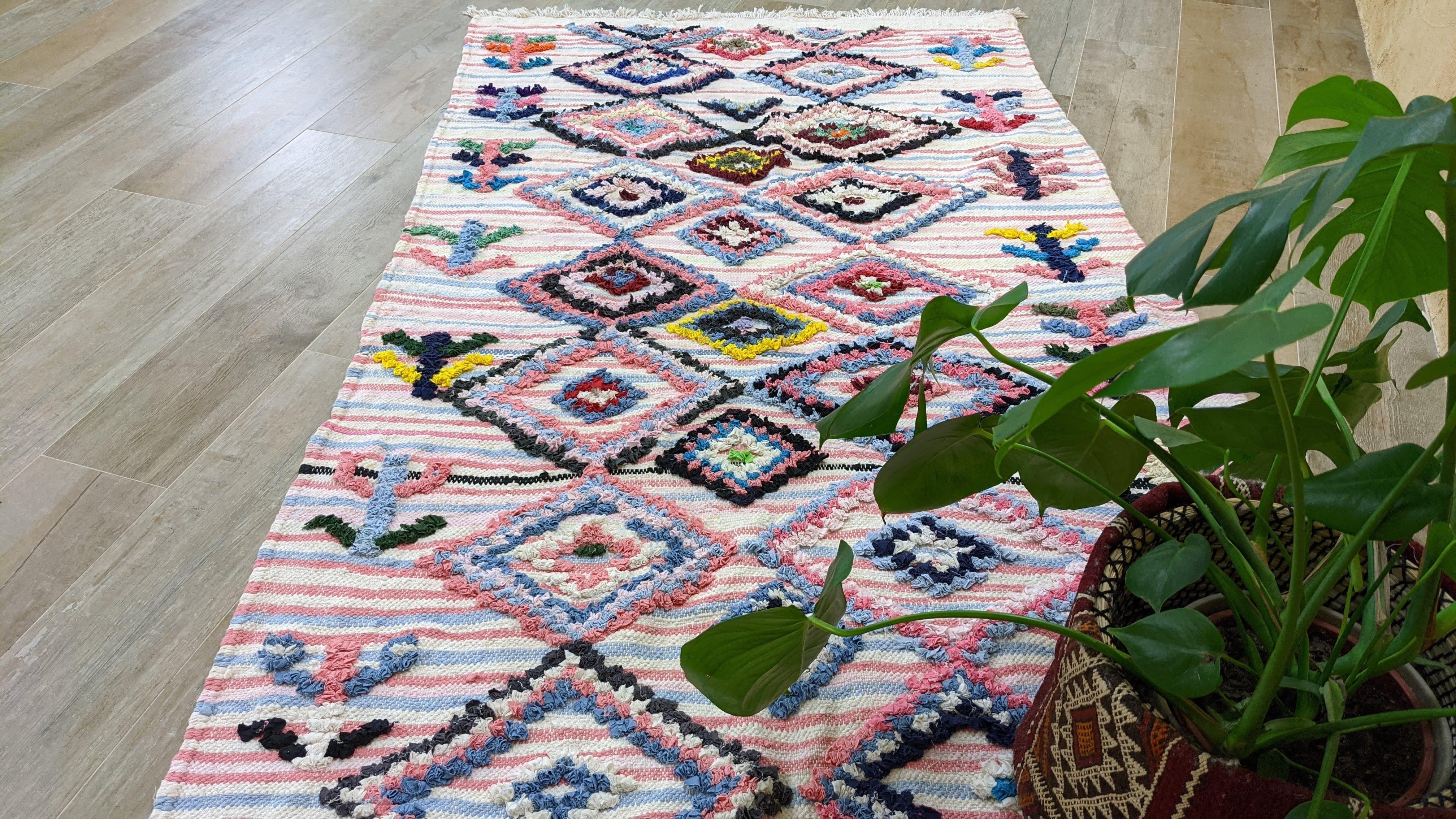 Boucherouite Rug, 220 x 120 cm || 7.22 x 3.94 feet - Image 8
