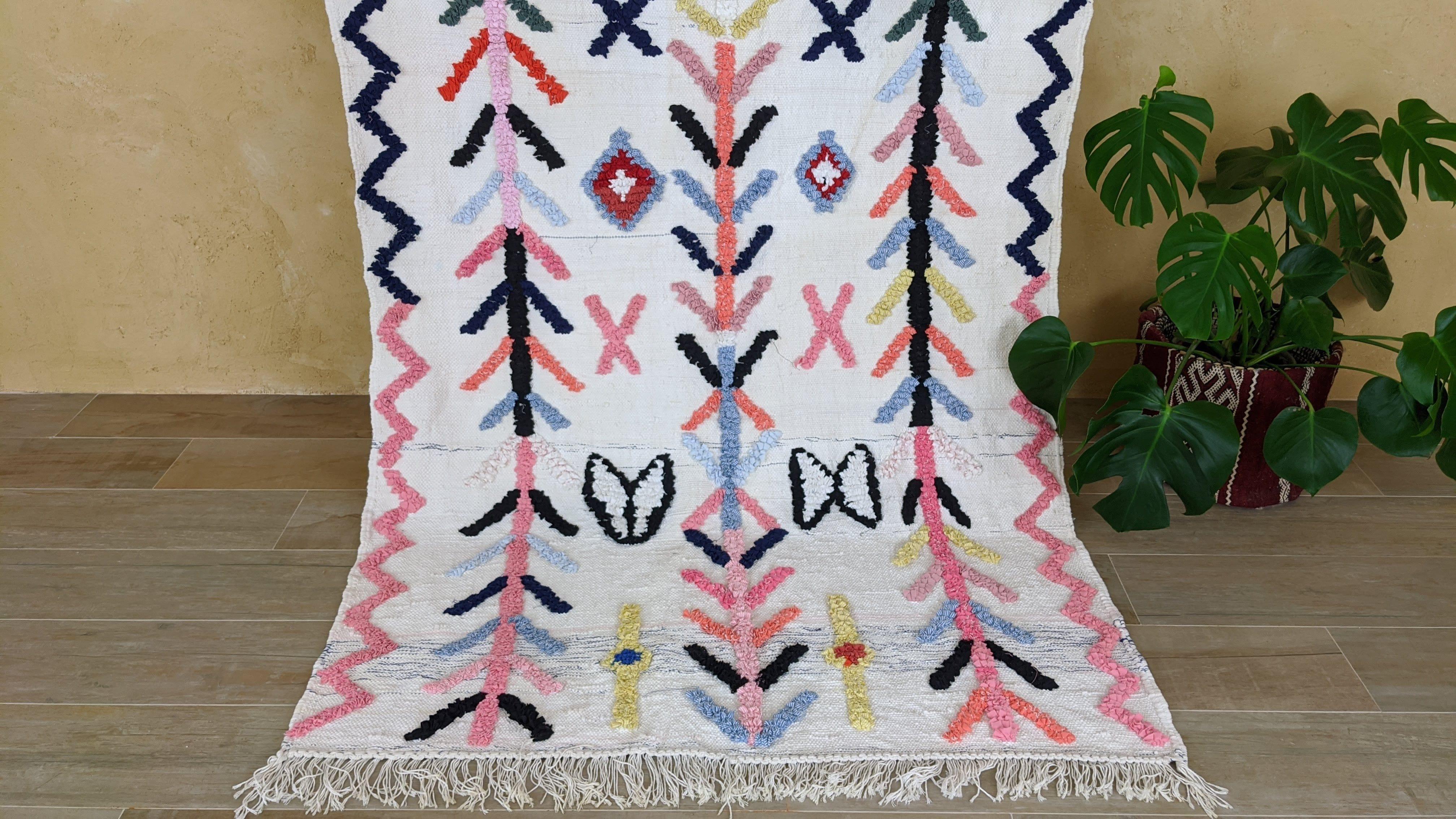 Boucherouite Rug, 220 x 130 cm || 7.22 x 4.27 feet - Image 4