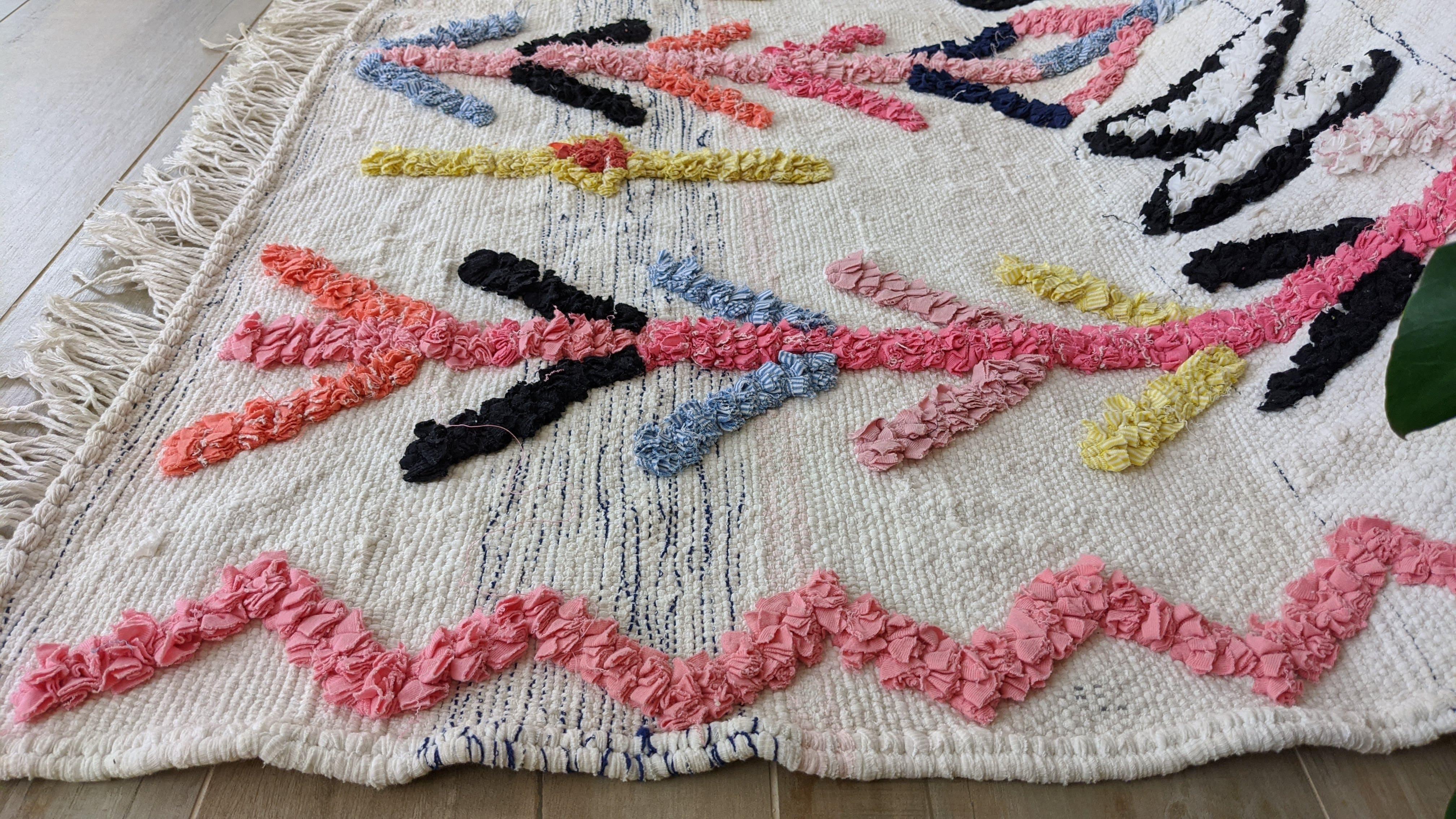 Boucherouite Rug, 220 x 130 cm || 7.22 x 4.27 feet - Image 5