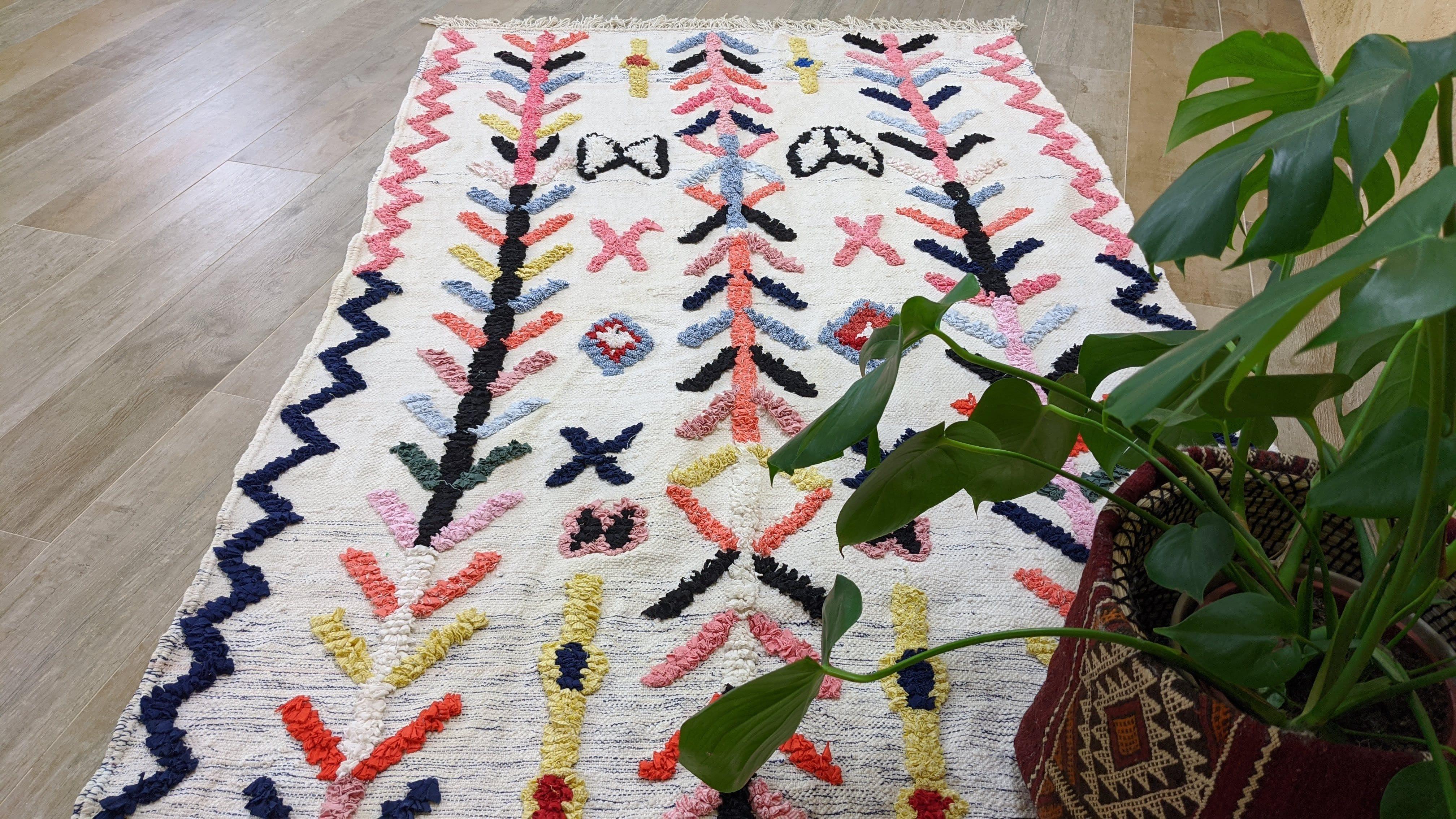 Boucherouite Rug, 220 x 130 cm || 7.22 x 4.27 feet - Image 8
