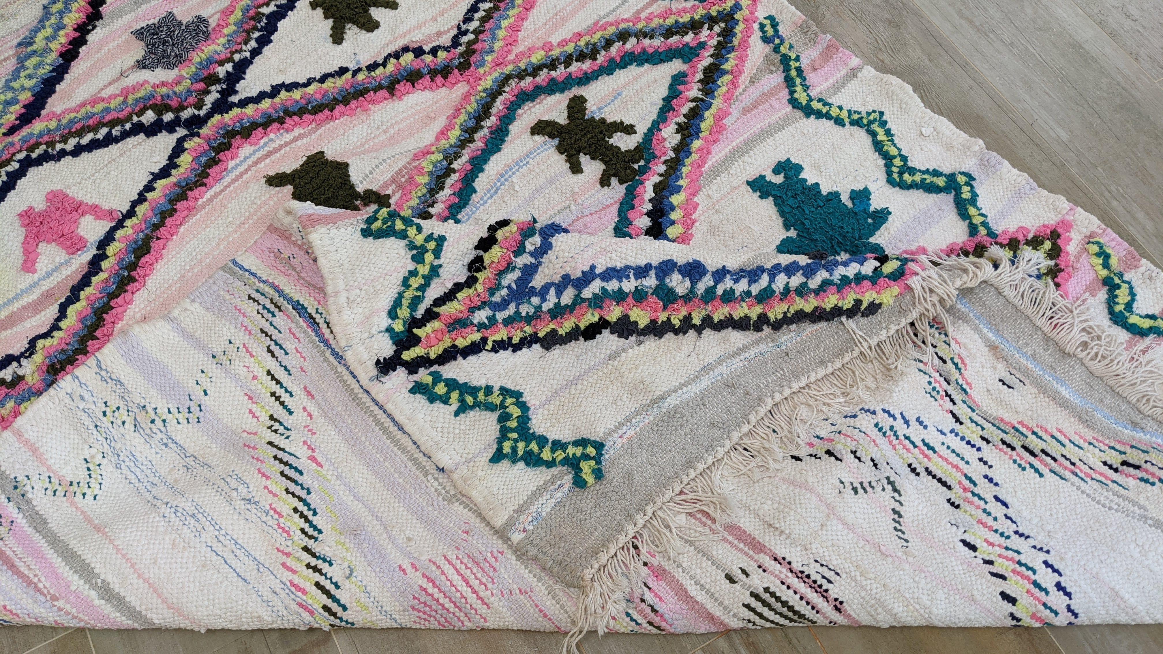 Boucherouite Rug, 220 x 135 cm || 7.22 x 4.43 feet - Image 10