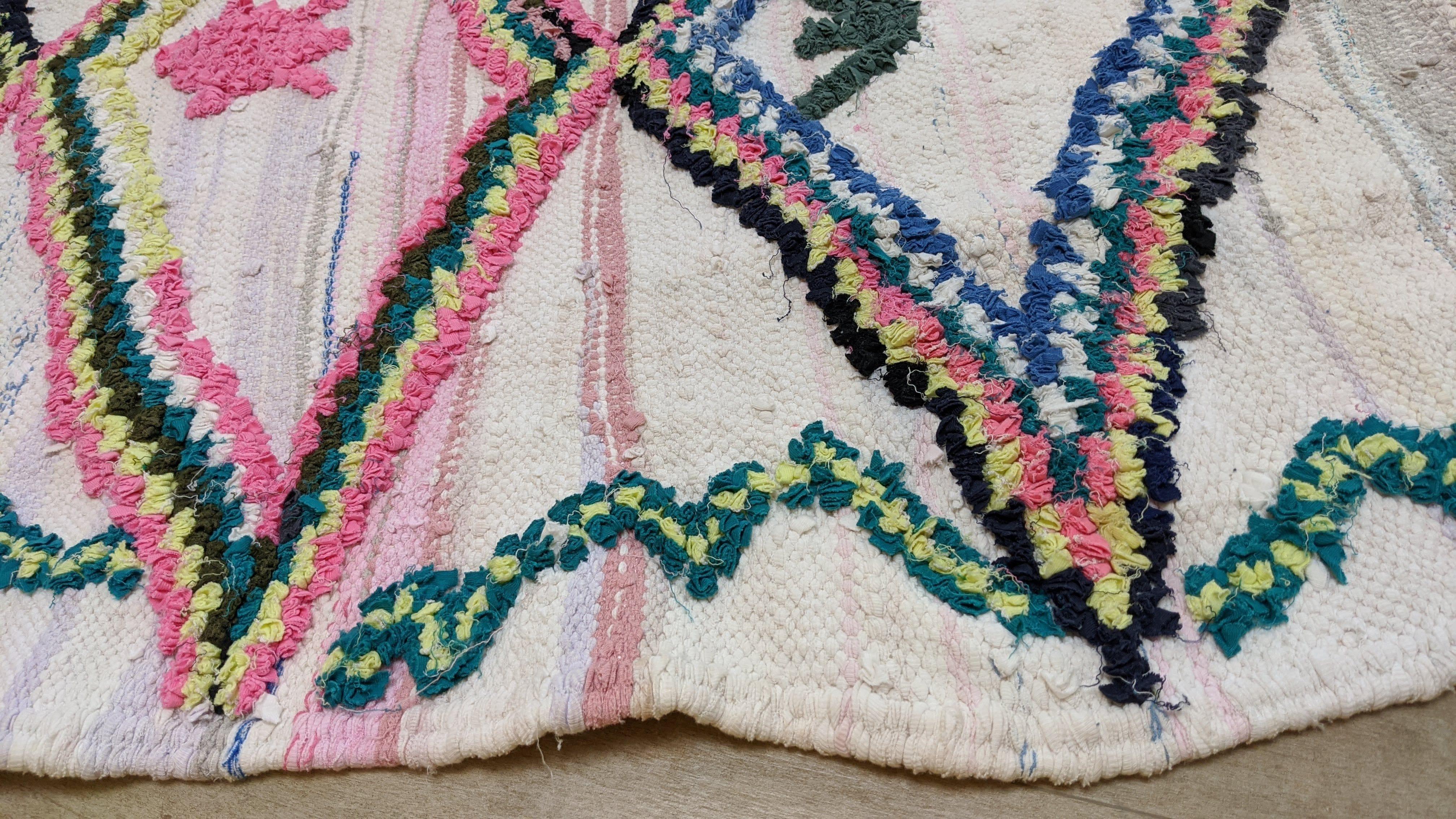 Boucherouite Rug, 220 x 135 cm || 7.22 x 4.43 feet - Image 11