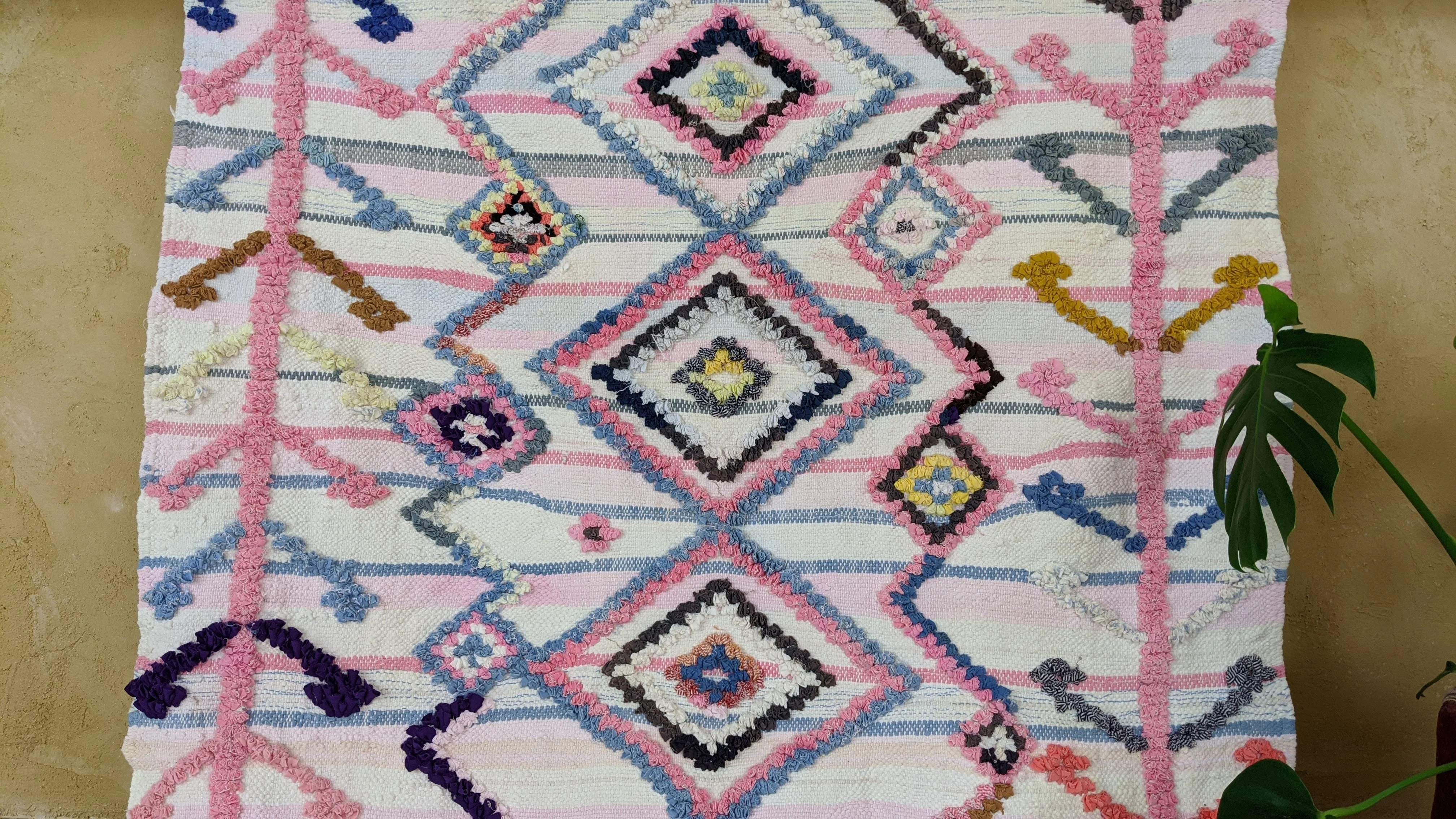 Boucherouite Rug, 225 x 125 cm || 7.38 x 4.1 feet - Image 2