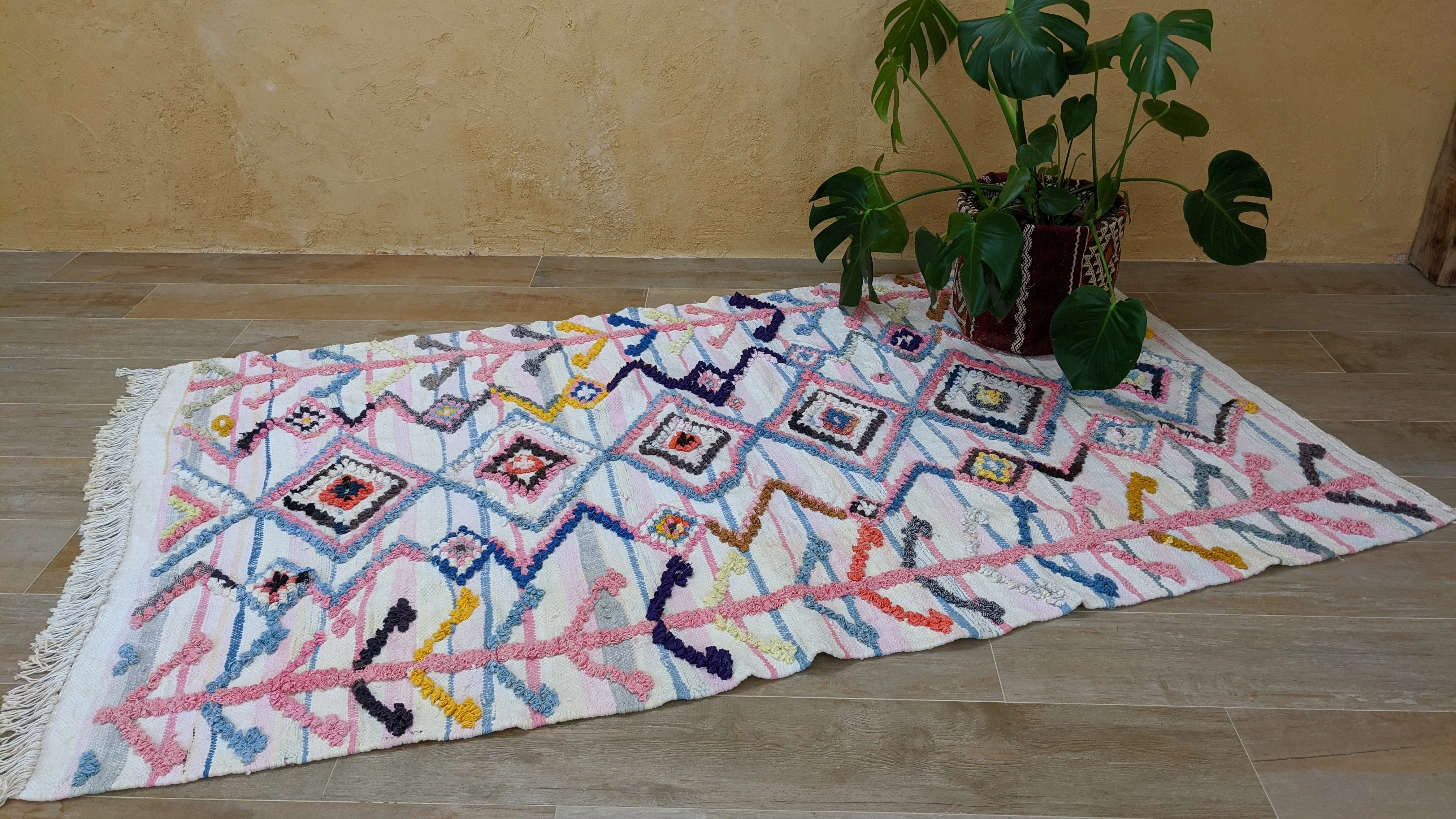 Boucherouite Rug, 225 x 125 cm || 7.38 x 4.1 feet - Image 4