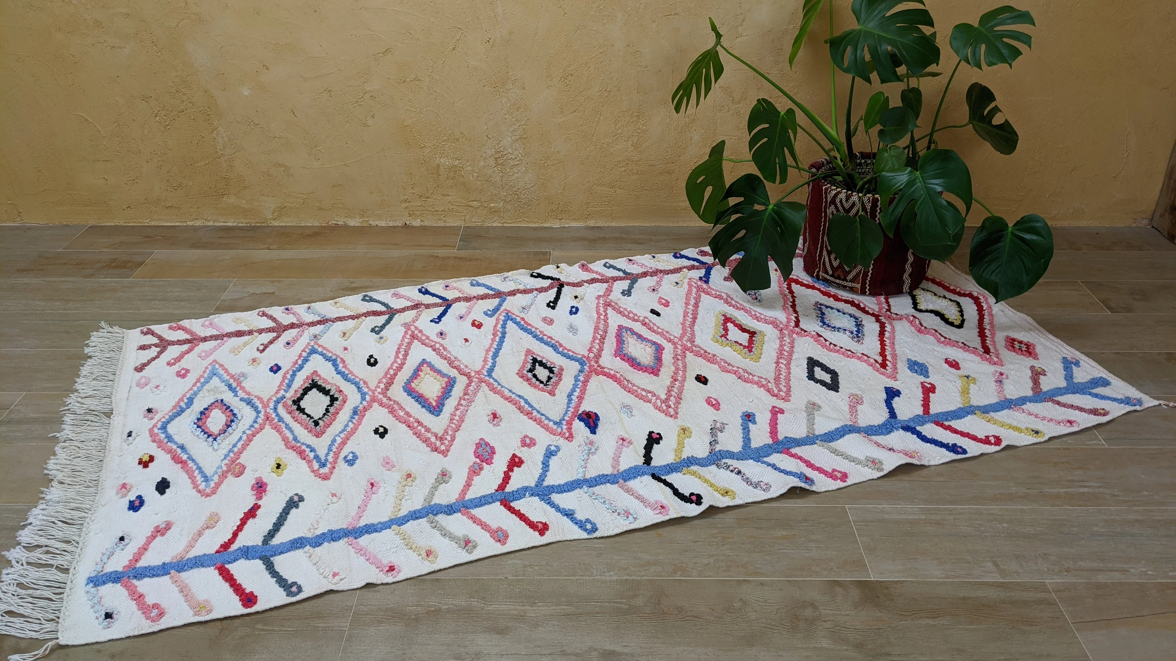 Boucherouite Rug, 230 x 110 cm || 7.55 x 3.61 feet - Image 3
