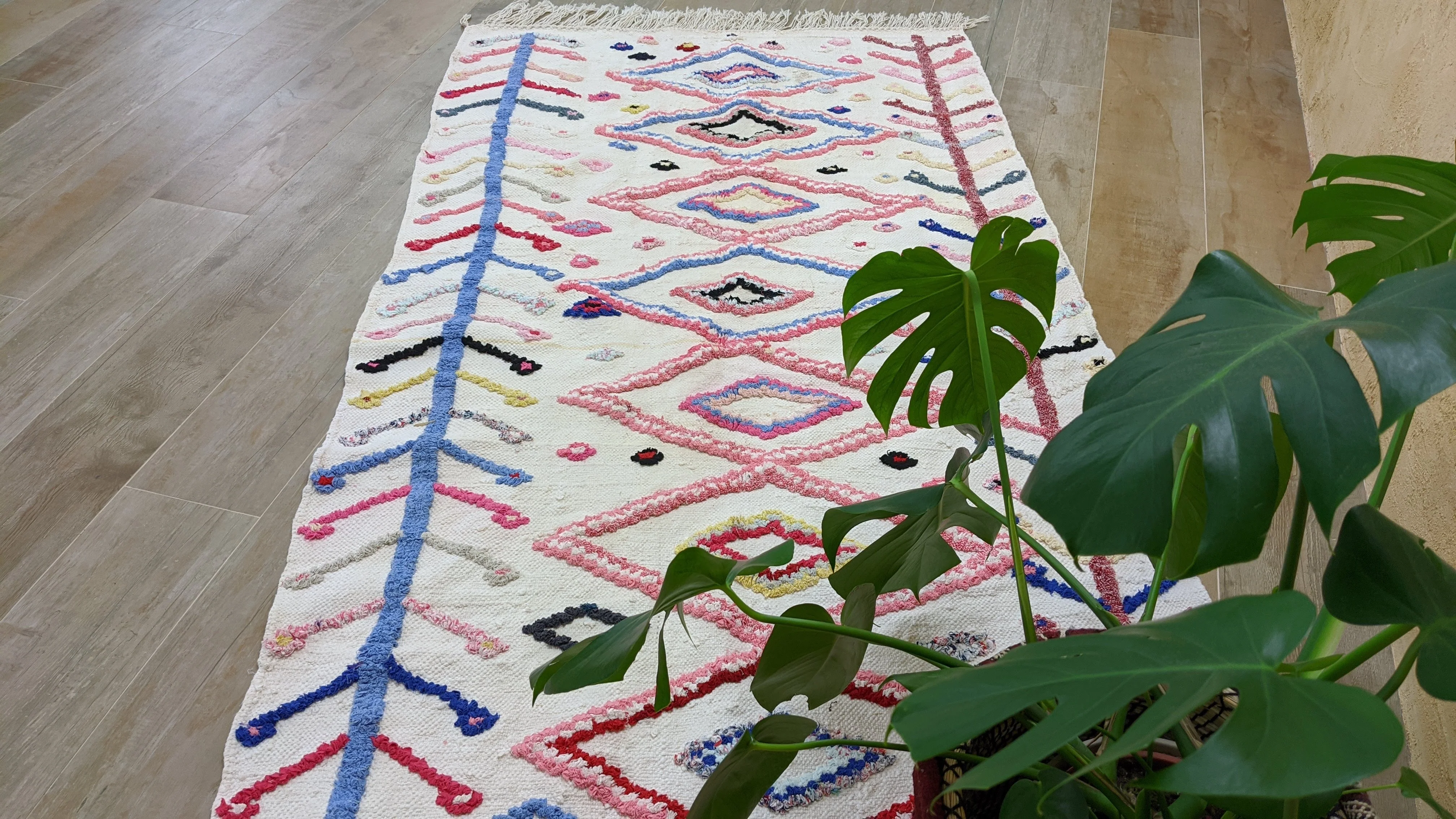 Boucherouite Rug, 230 x 110 cm || 7.55 x 3.61 feet - Image 4