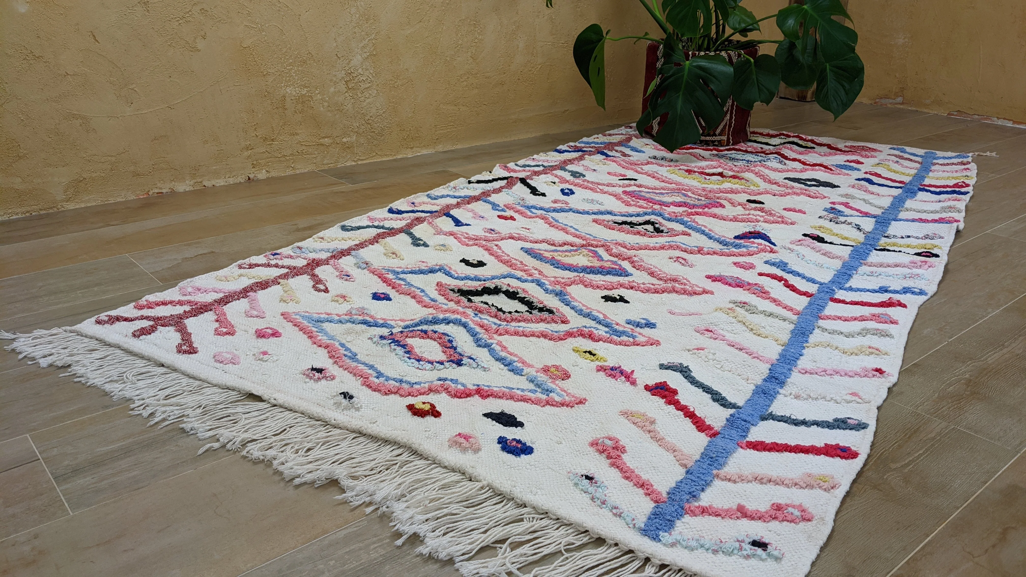Boucherouite Rug, 230 x 110 cm || 7.55 x 3.61 feet - Image 7