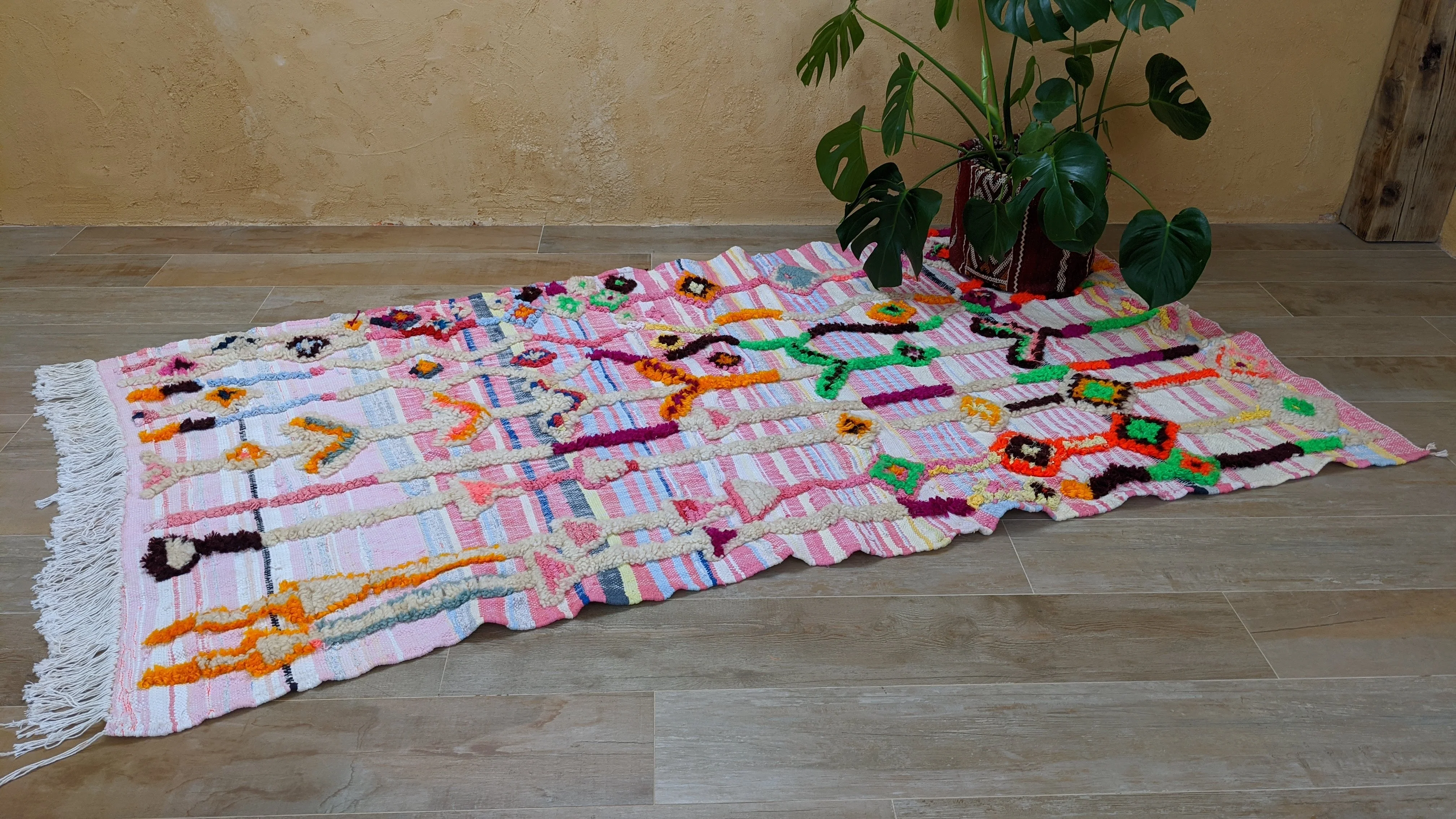 Boucherouite Rug, 230 x 120 cm || 7.55 x 3.94 feet - Image 3