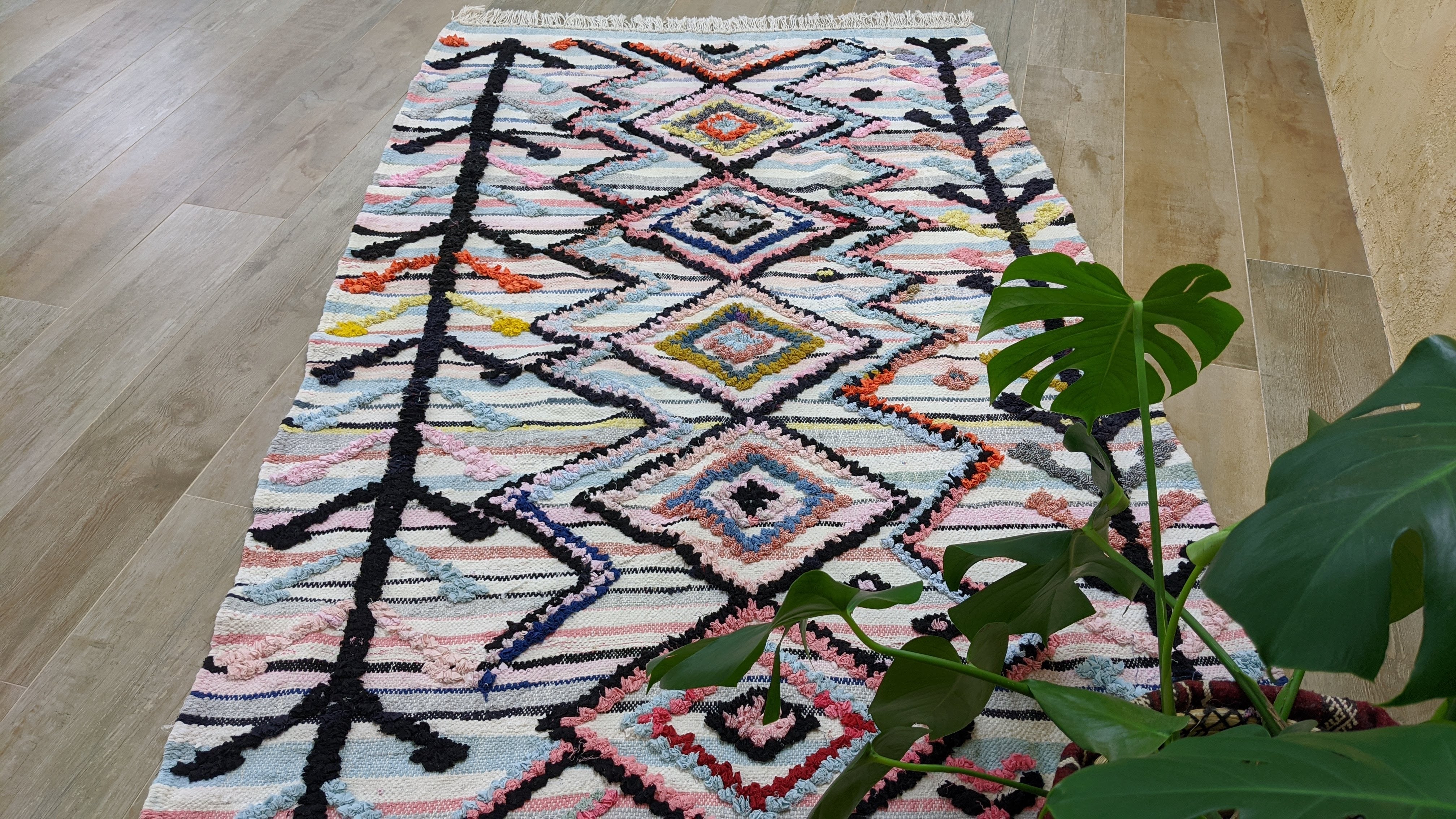 Boucherouite Rug, 230 x 120 cm || 7.55 x 3.94 feet - Image 5