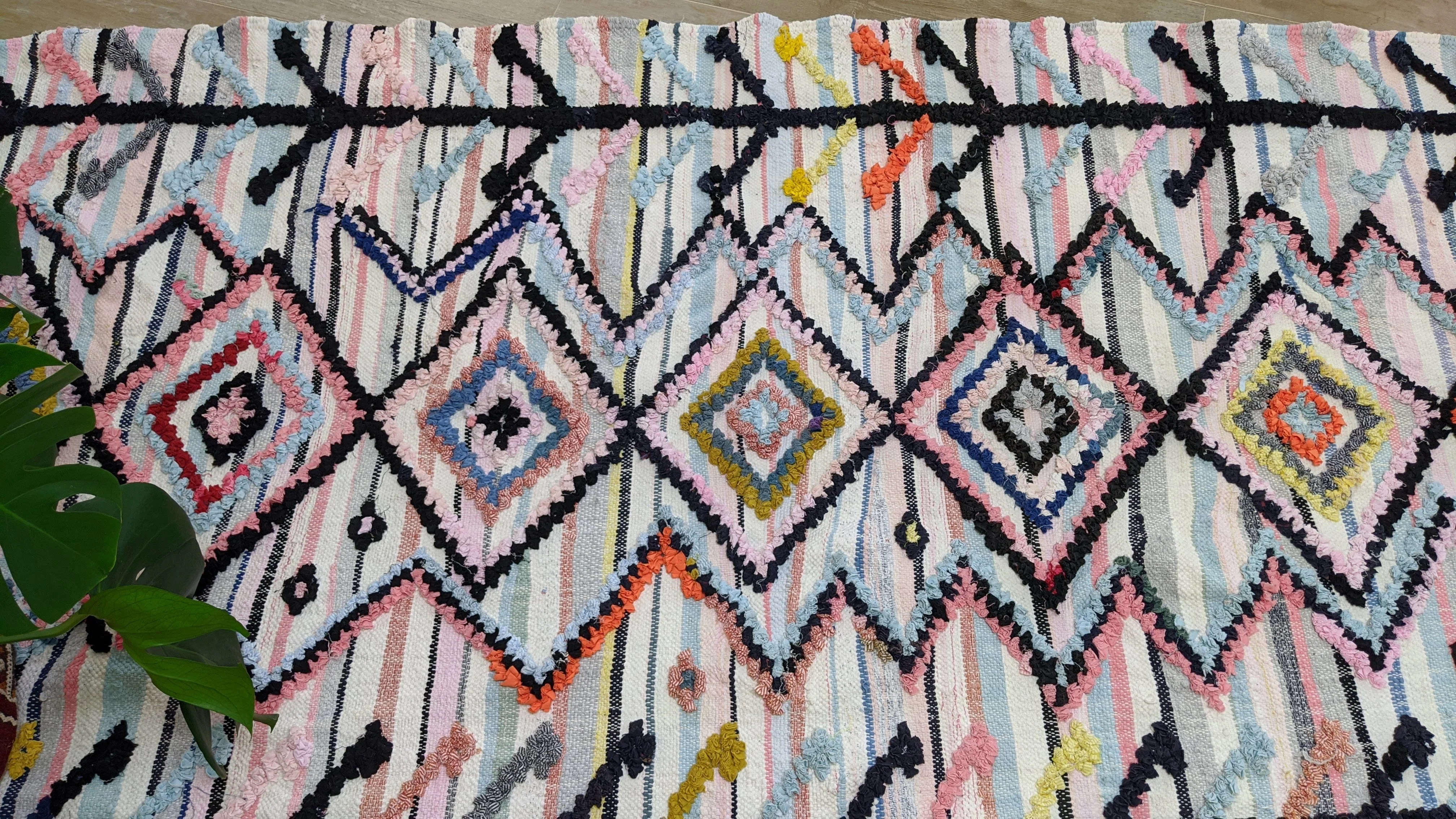 Boucherouite Rug, 230 x 120 cm || 7.55 x 3.94 feet - Image 6