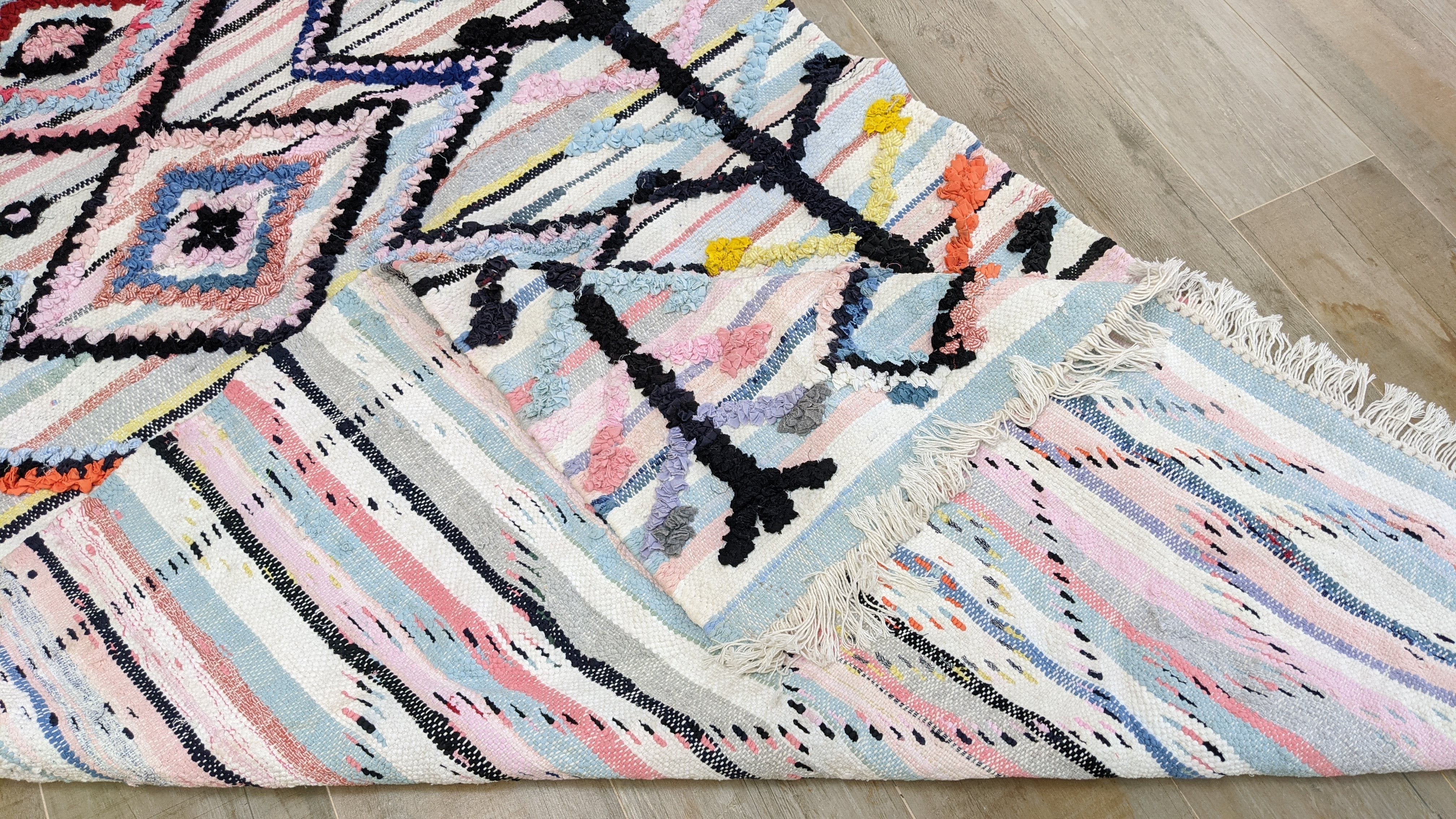 Boucherouite Rug, 230 x 120 cm || 7.55 x 3.94 feet - Image 7
