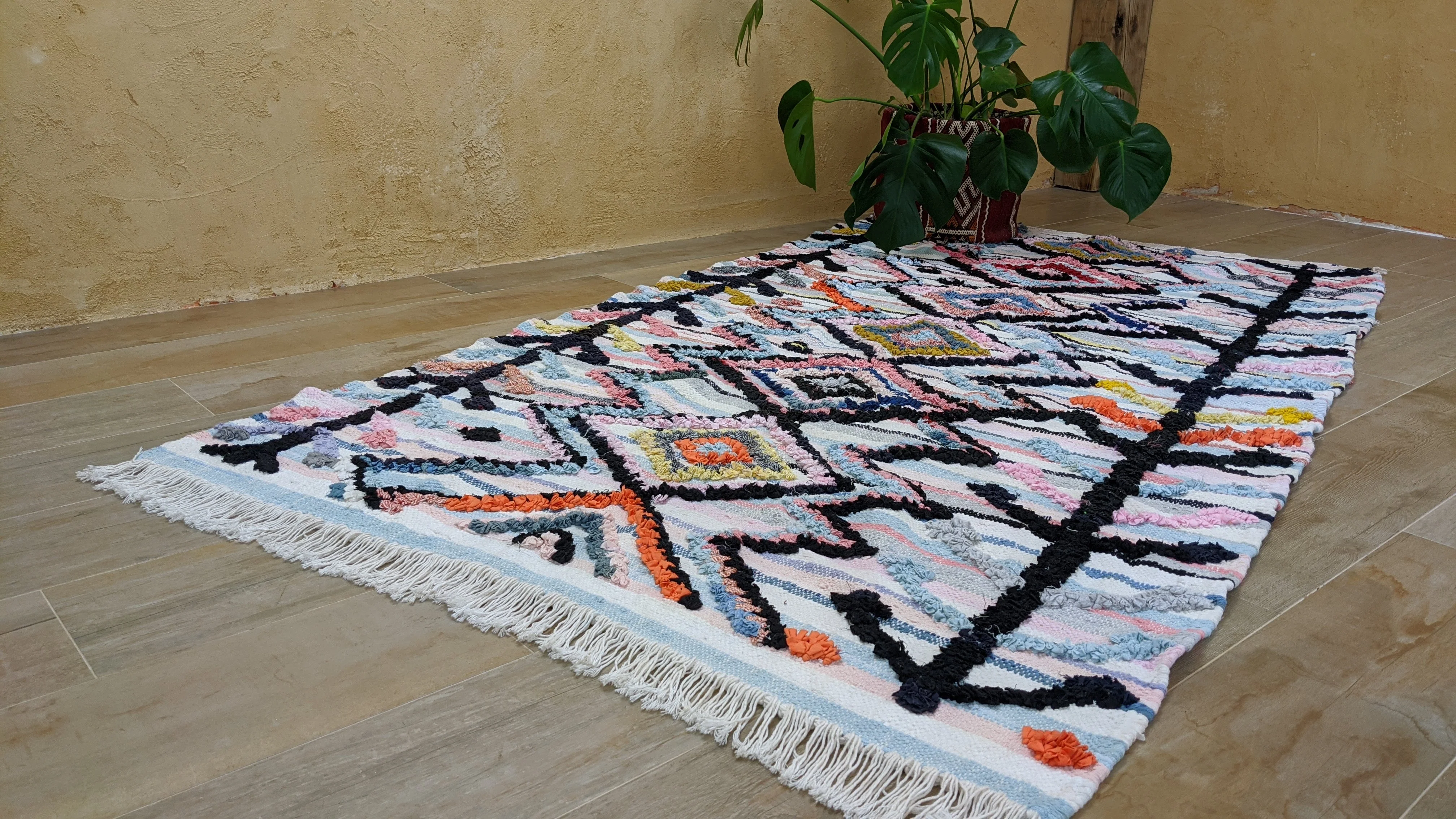 Boucherouite Rug, 230 x 120 cm || 7.55 x 3.94 feet - Image 8
