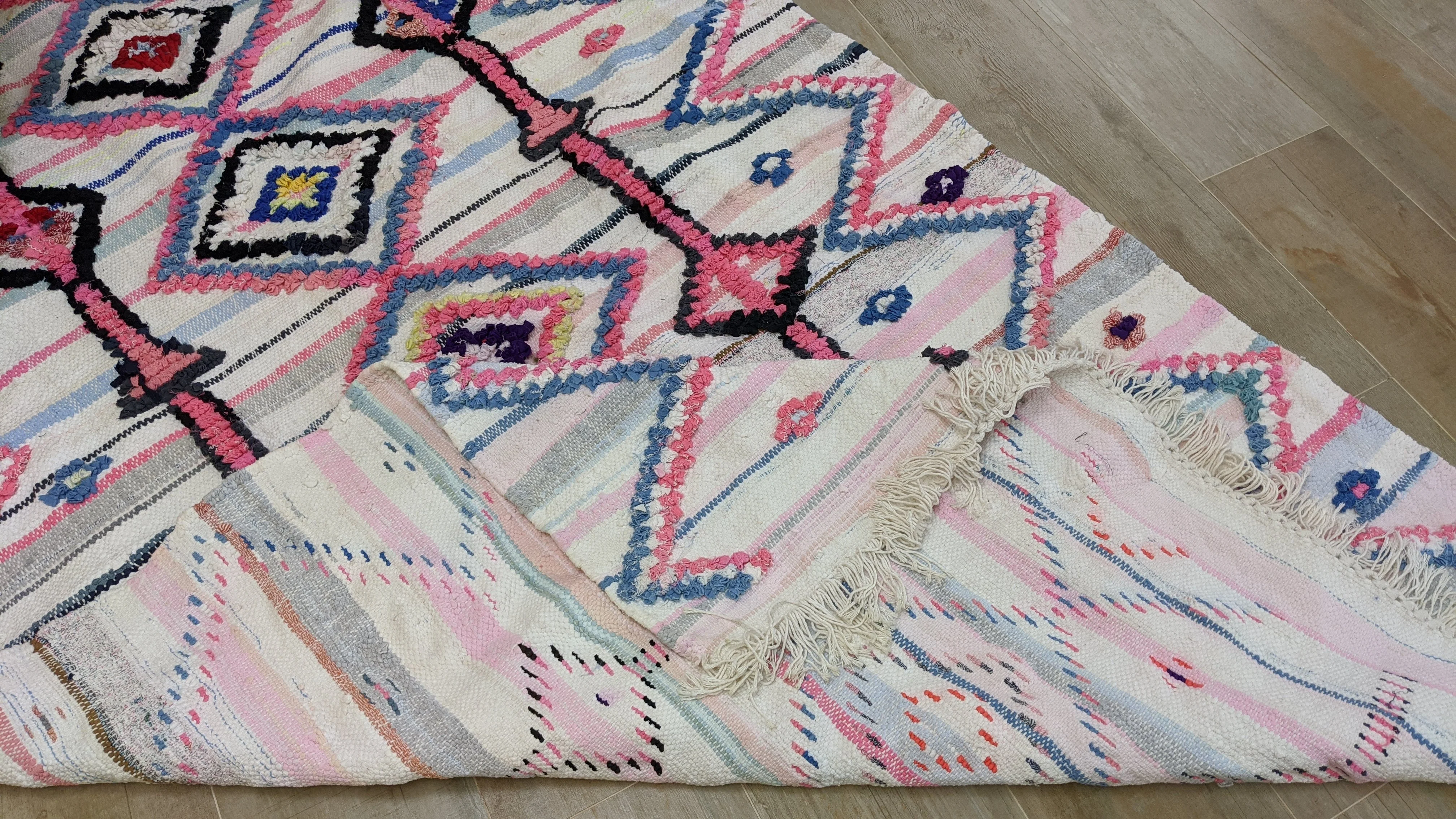 Boucherouite Rug, 230 x 130 cm || 7.55 x 4.27 feet - Image 8