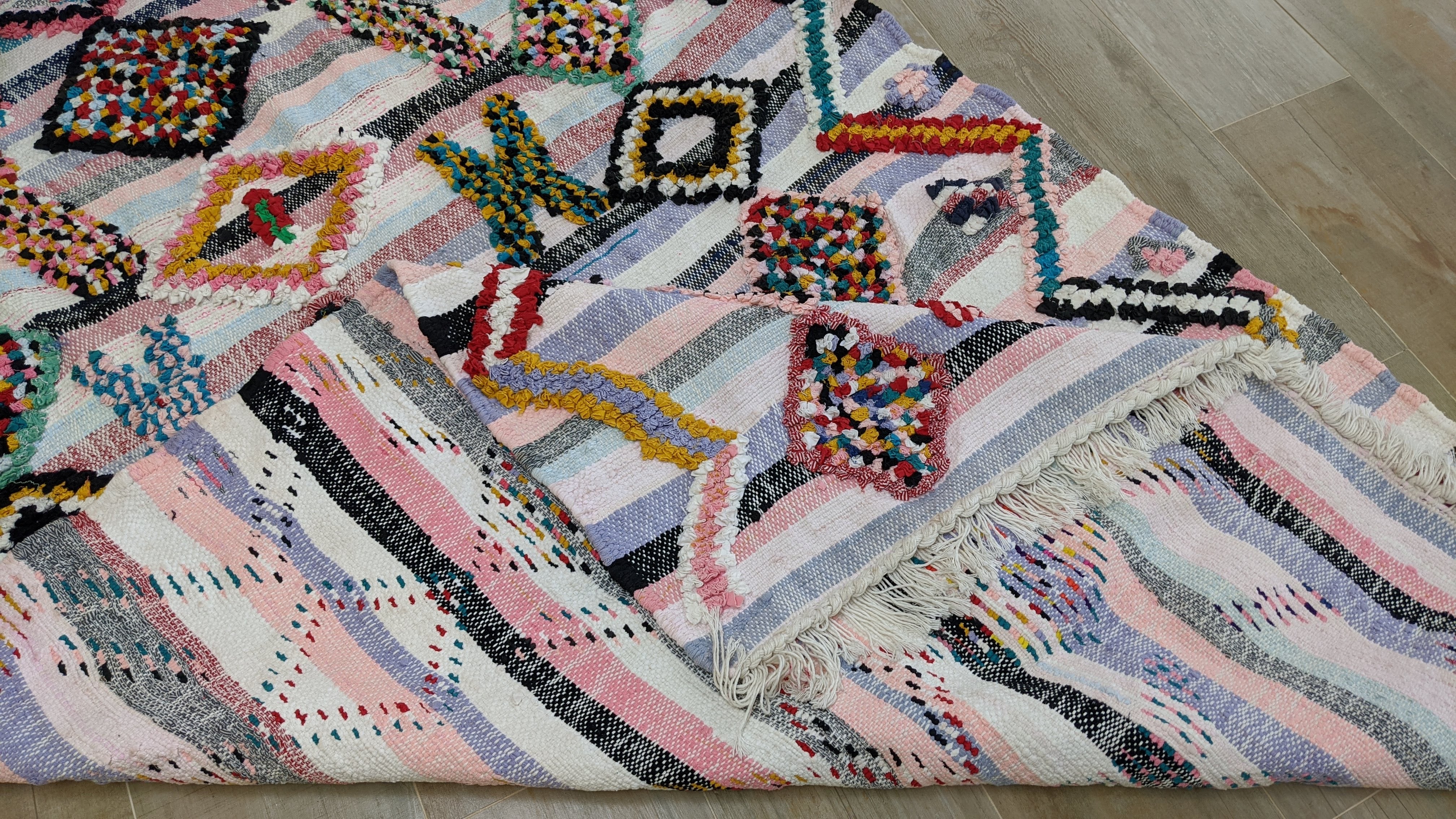 Boucherouite Rug, 230 x 130 cm || 7.55 x 4.27 feet - Image 6