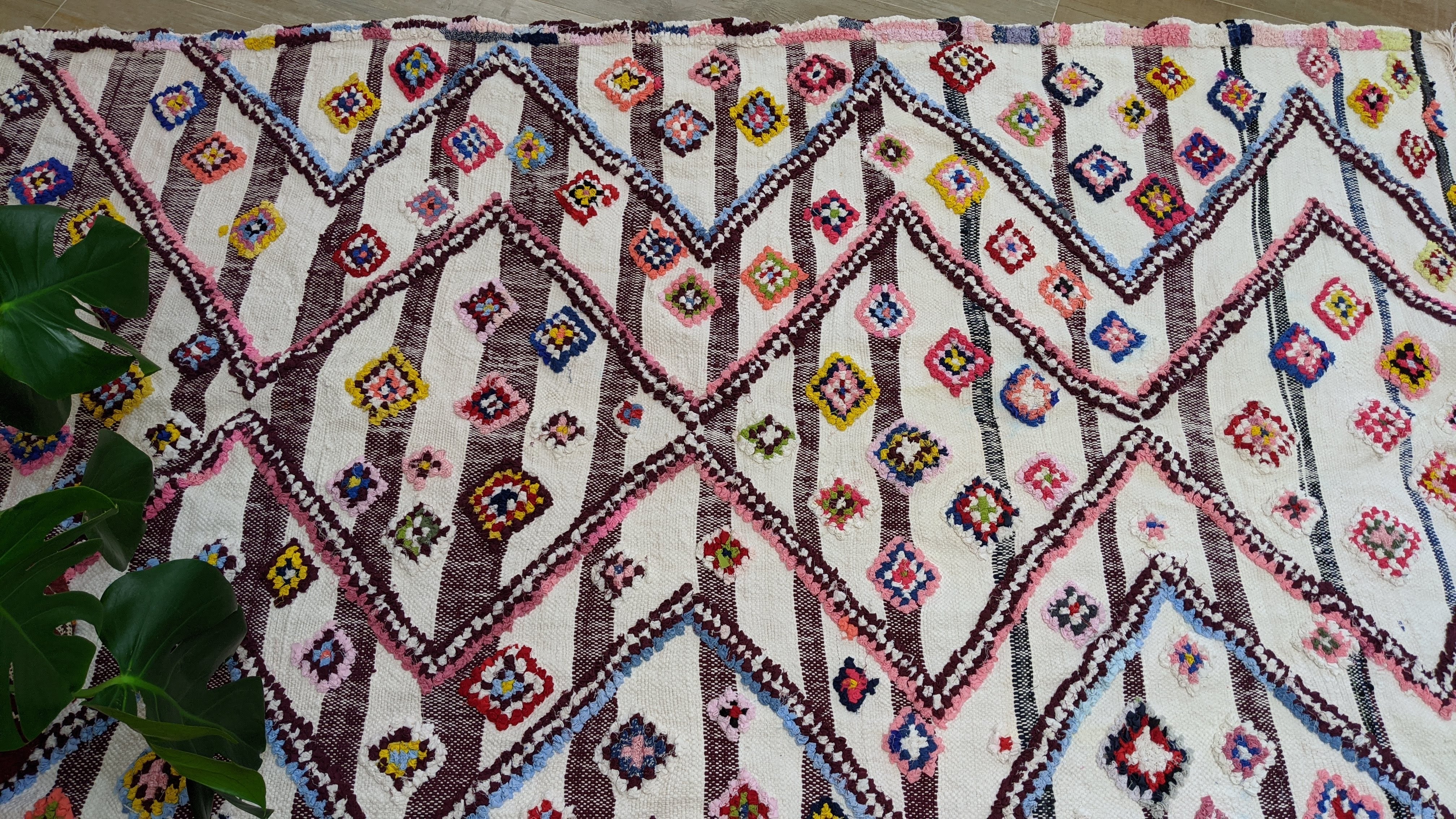 Boucherouite Rug, 230 x 130 cm || 7.55 x 4.27 feet - Image 4