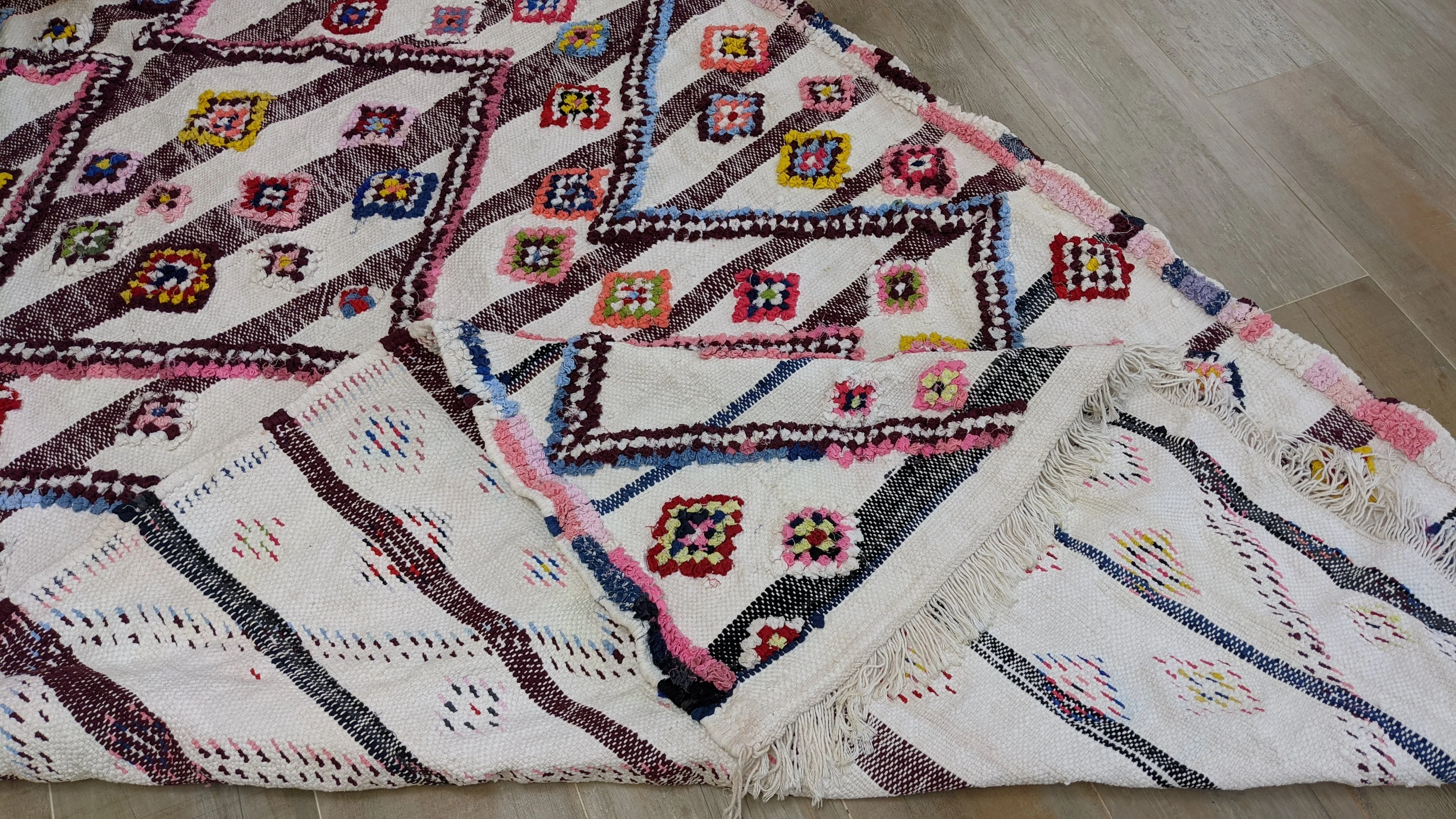 Boucherouite Rug, 230 x 130 cm || 7.55 x 4.27 feet - Image 5