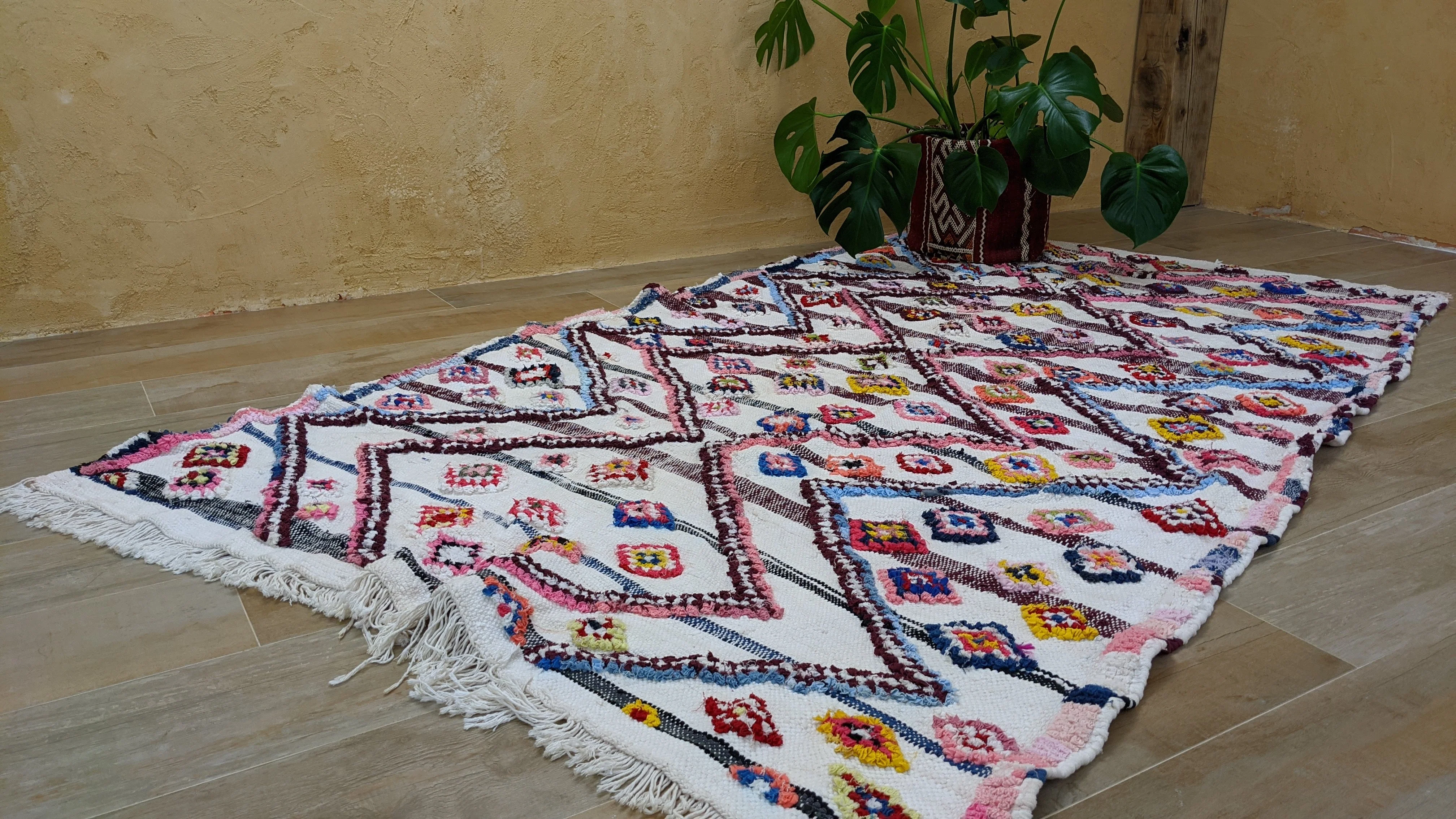 Boucherouite Rug, 230 x 130 cm || 7.55 x 4.27 feet - Image 6