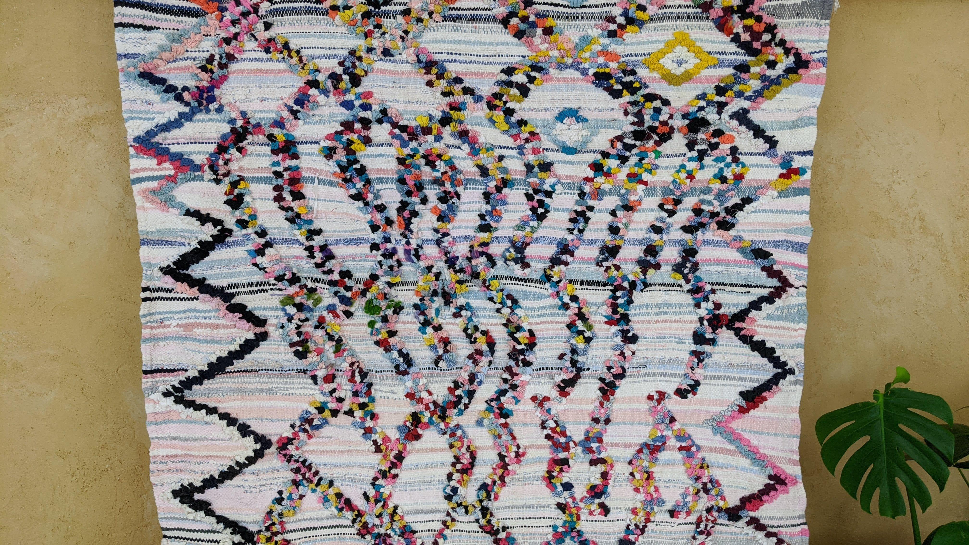 Boucherouite Rug, 240 x 127 cm || 7.87 x 4.17 feet - Image 3