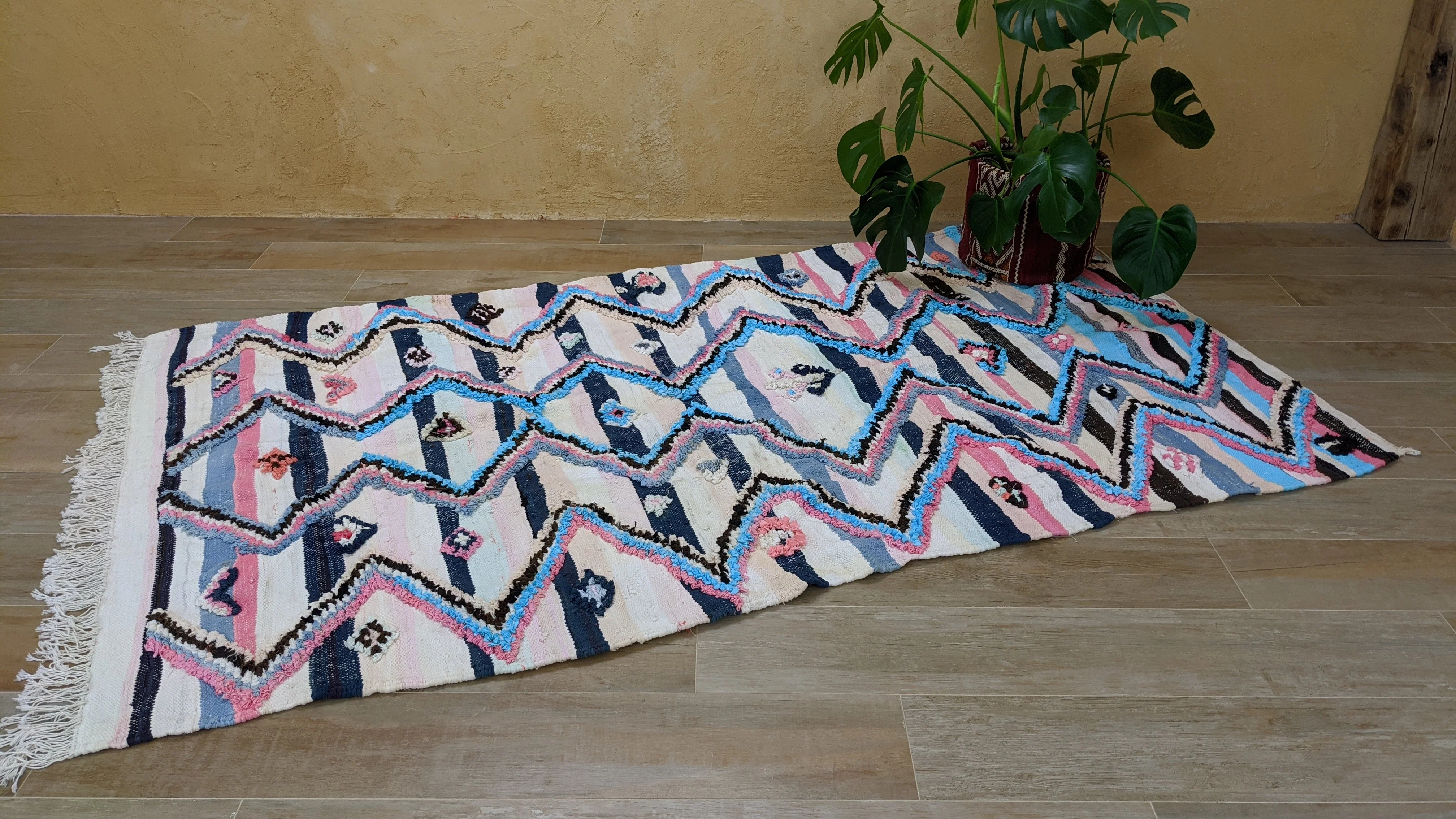 Boucherouite Rug, 240 x 140 cm || 7.87 x 4.59 feet - Image 3