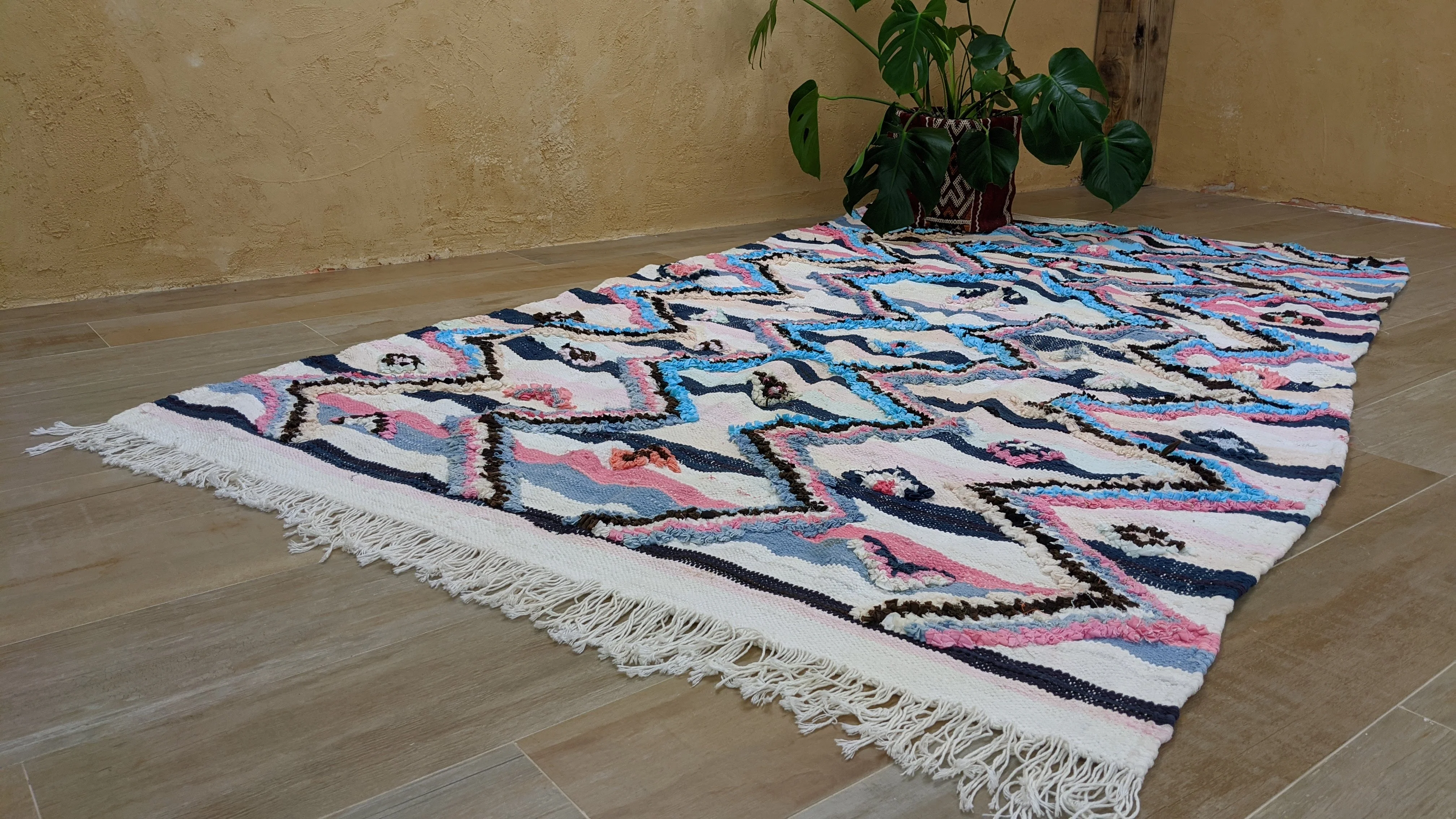 Boucherouite Rug, 240 x 140 cm || 7.87 x 4.59 feet - Image 8