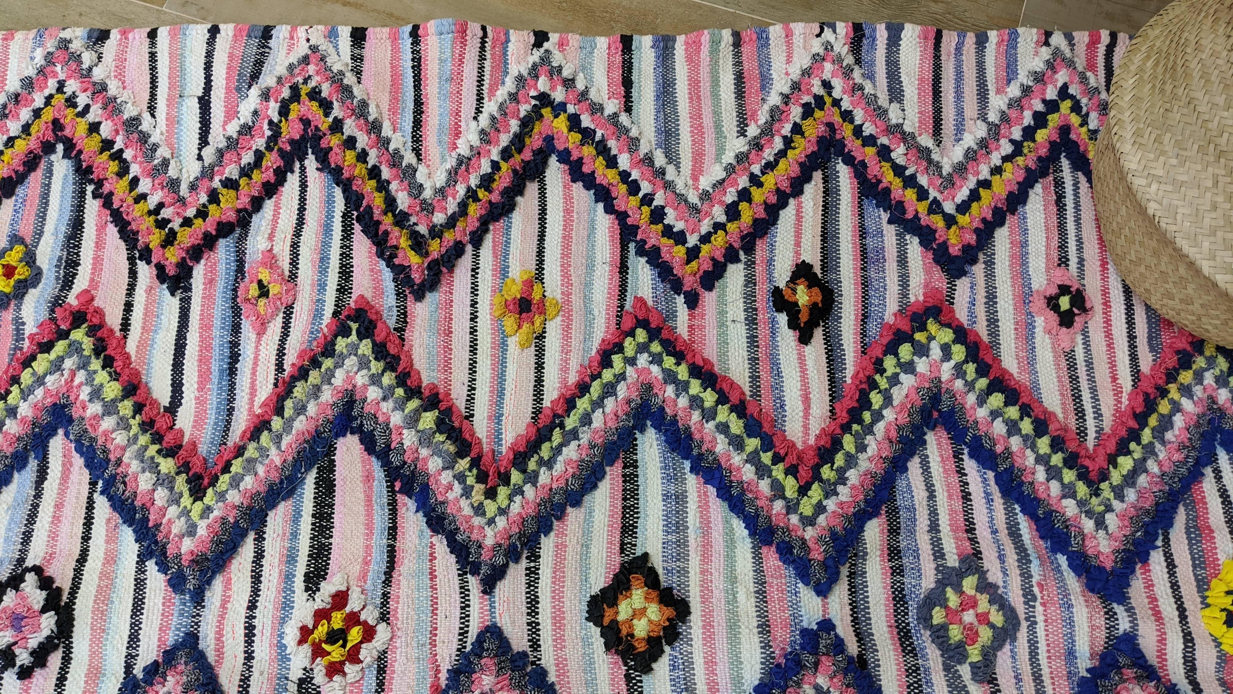 Boucherouite Rug, 245 x 135 cm || 8.04 x 4.43 feet - Image 7