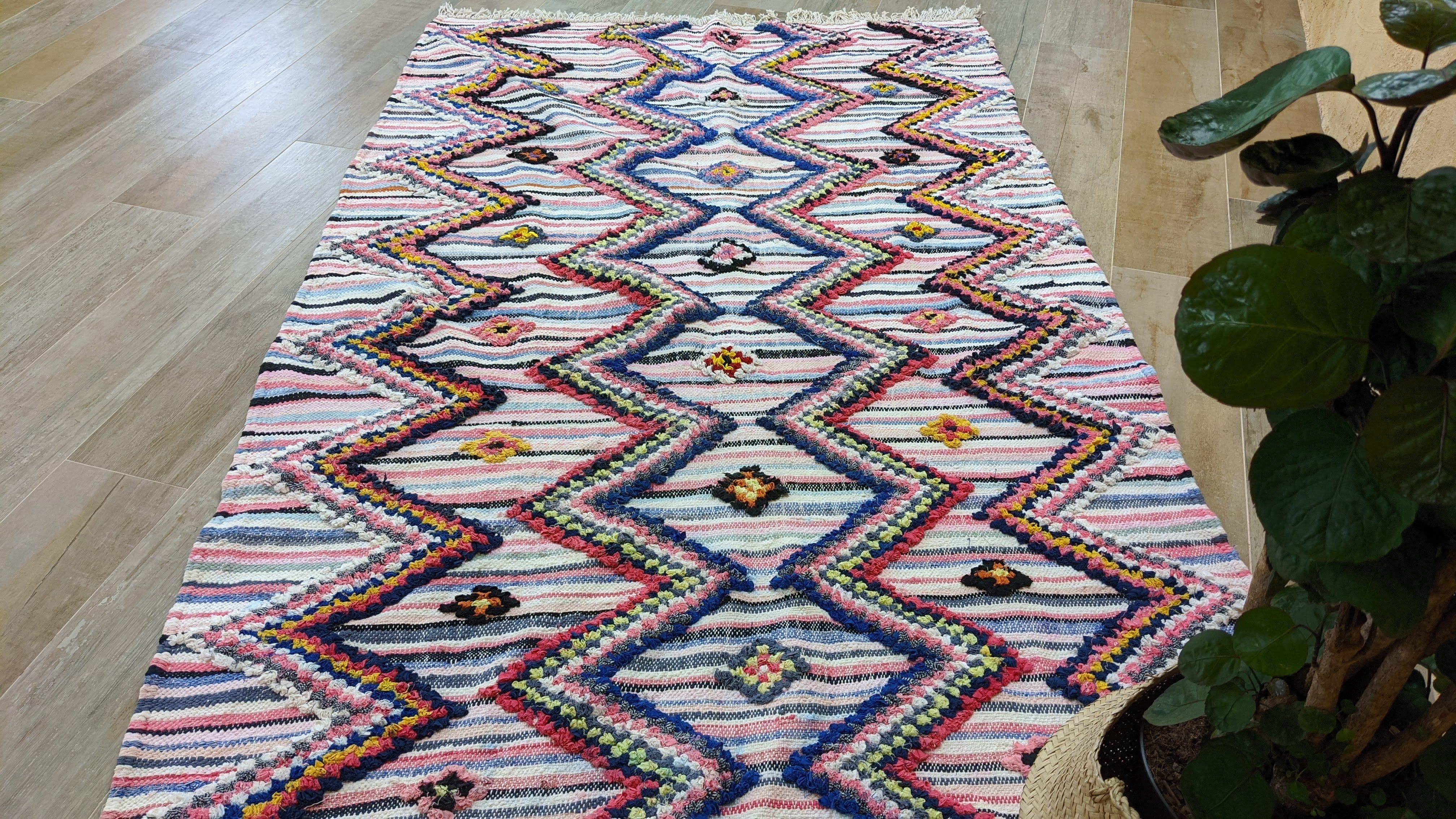 Boucherouite Rug, 245 x 135 cm || 8.04 x 4.43 feet - Image 8