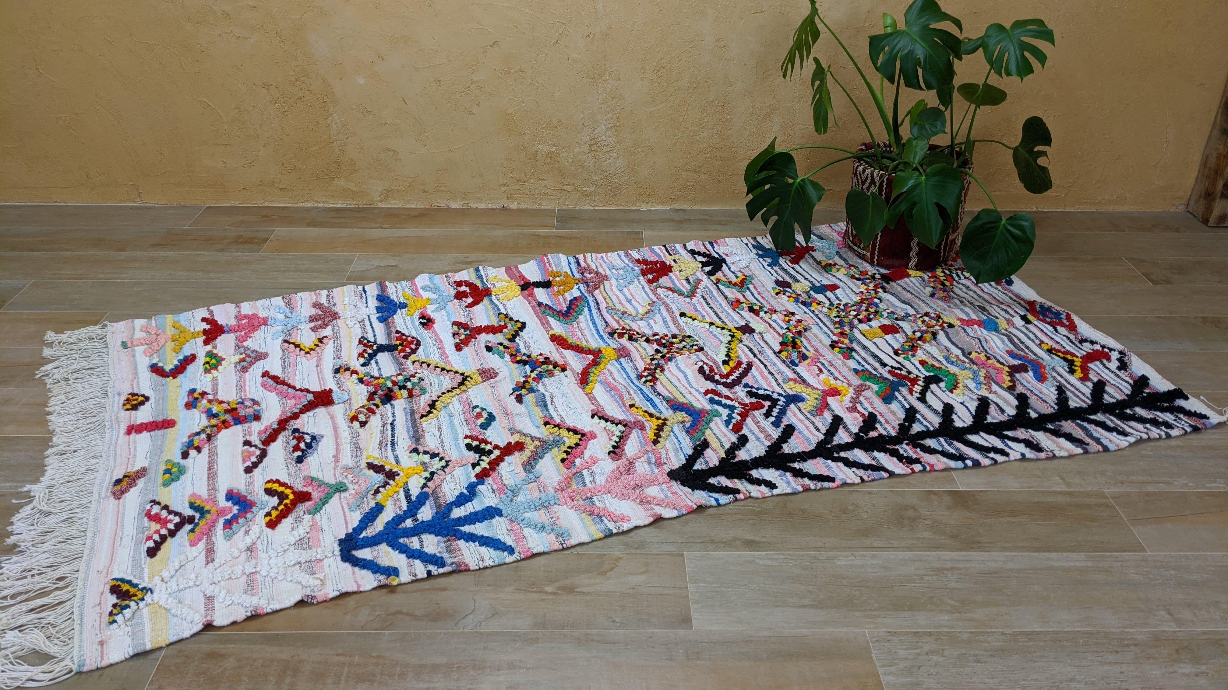 Boucherouite Rug, 250 x 125 cm || 8.2 x 4.1 feet - Image 6