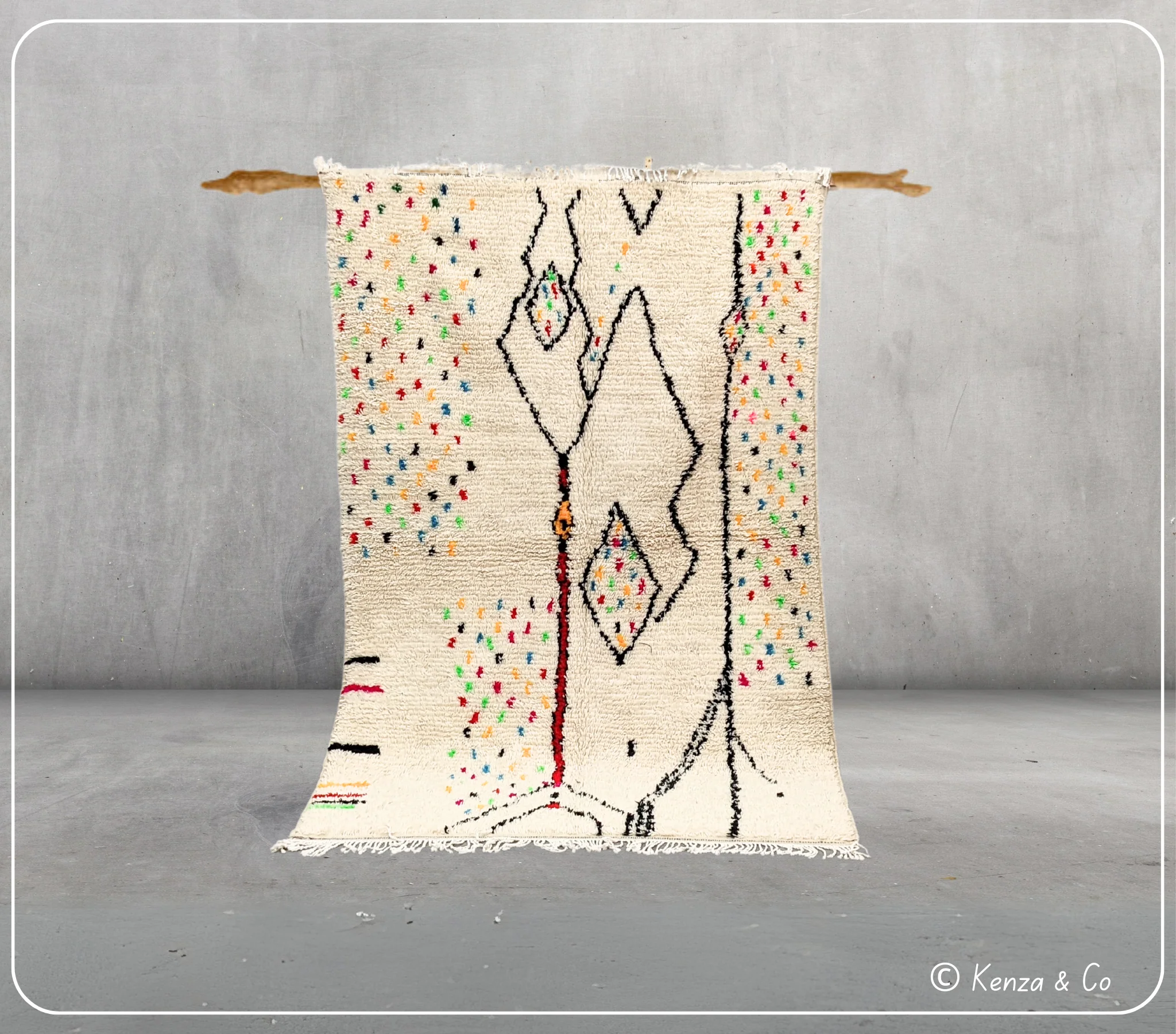 Handmade Azilal Rug, 234 x 147 cm, AZD-410